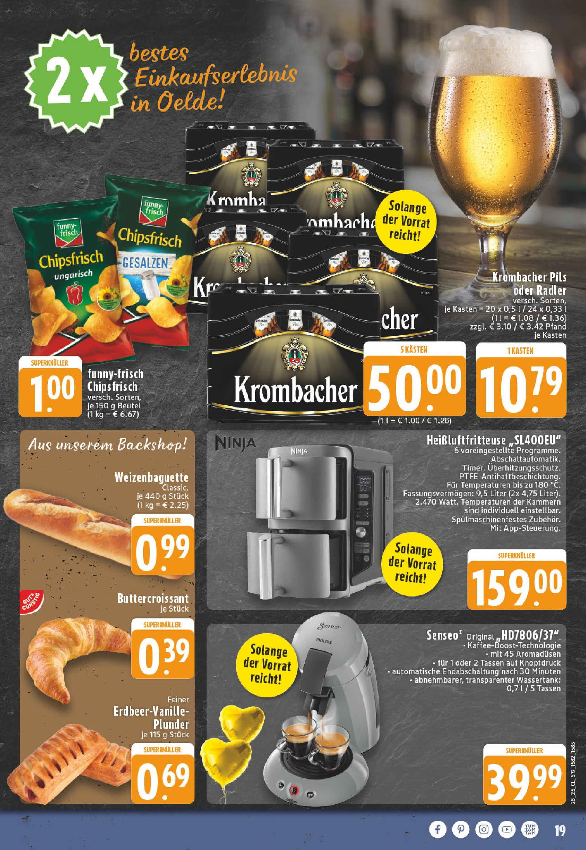 Edeka prospekt Oelde	 (ab 06.07.2025) » Angebote Online | Seite: 19 | Produkte: Philips, Senseo, Pils, Heißluftfritteuse