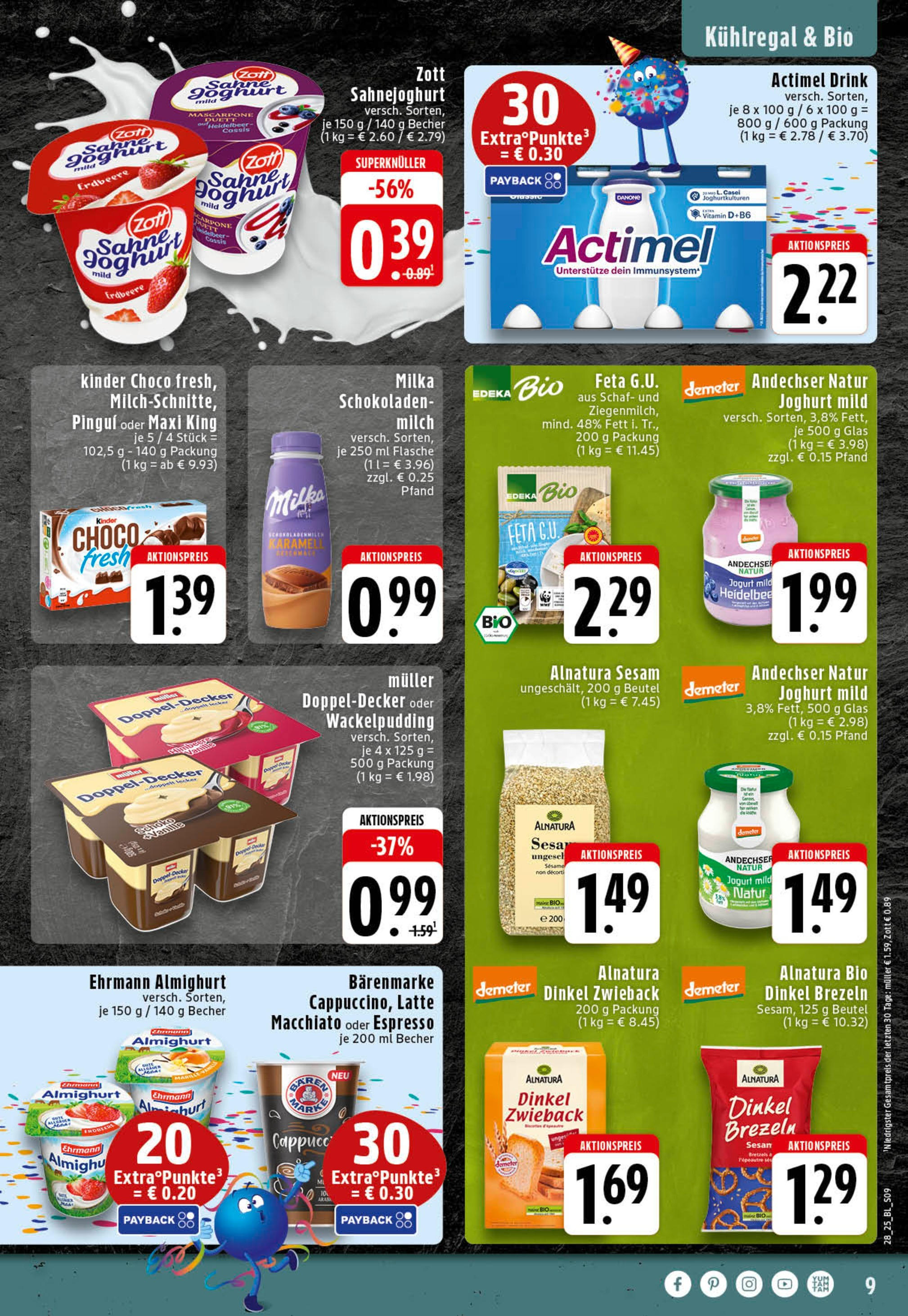 Edeka prospekt Stolberg	 (ab 06.07.2025) » Angebote Online | Seite: 9 | Produkte: Ehrmann almighurt, Feta, Mascarpone, Pudding