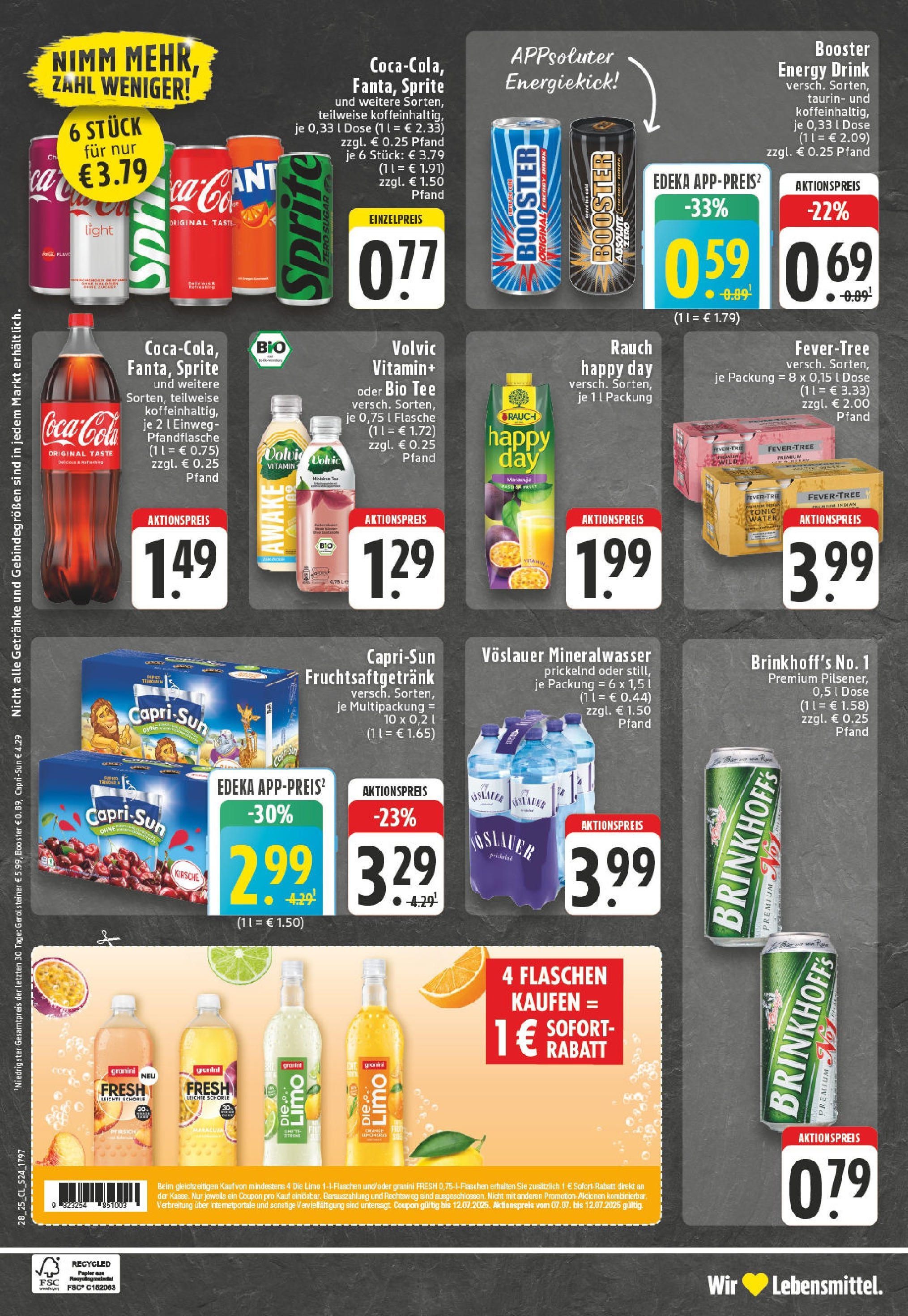 Edeka prospekt Bielefeld	 (ab 06.07.2025) » Angebote Online | Seite: 24 | Produkte: Cola, Mineralwasser, Granini, Volvic