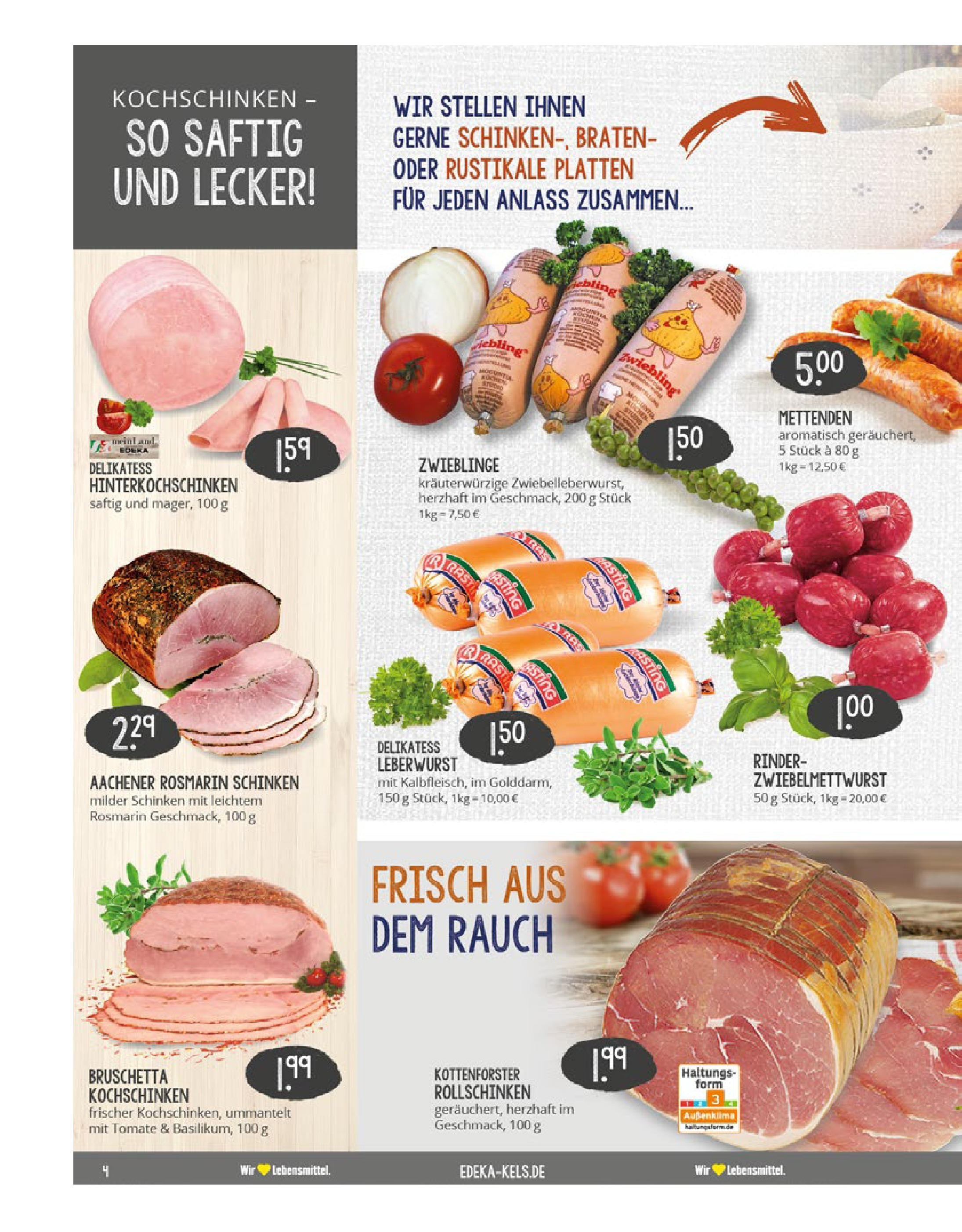 Edeka prospekt Ratingen-Hösel	 (ab 06.07.2025) » Angebote Online | Seite: 4 | Produkte: Schinken