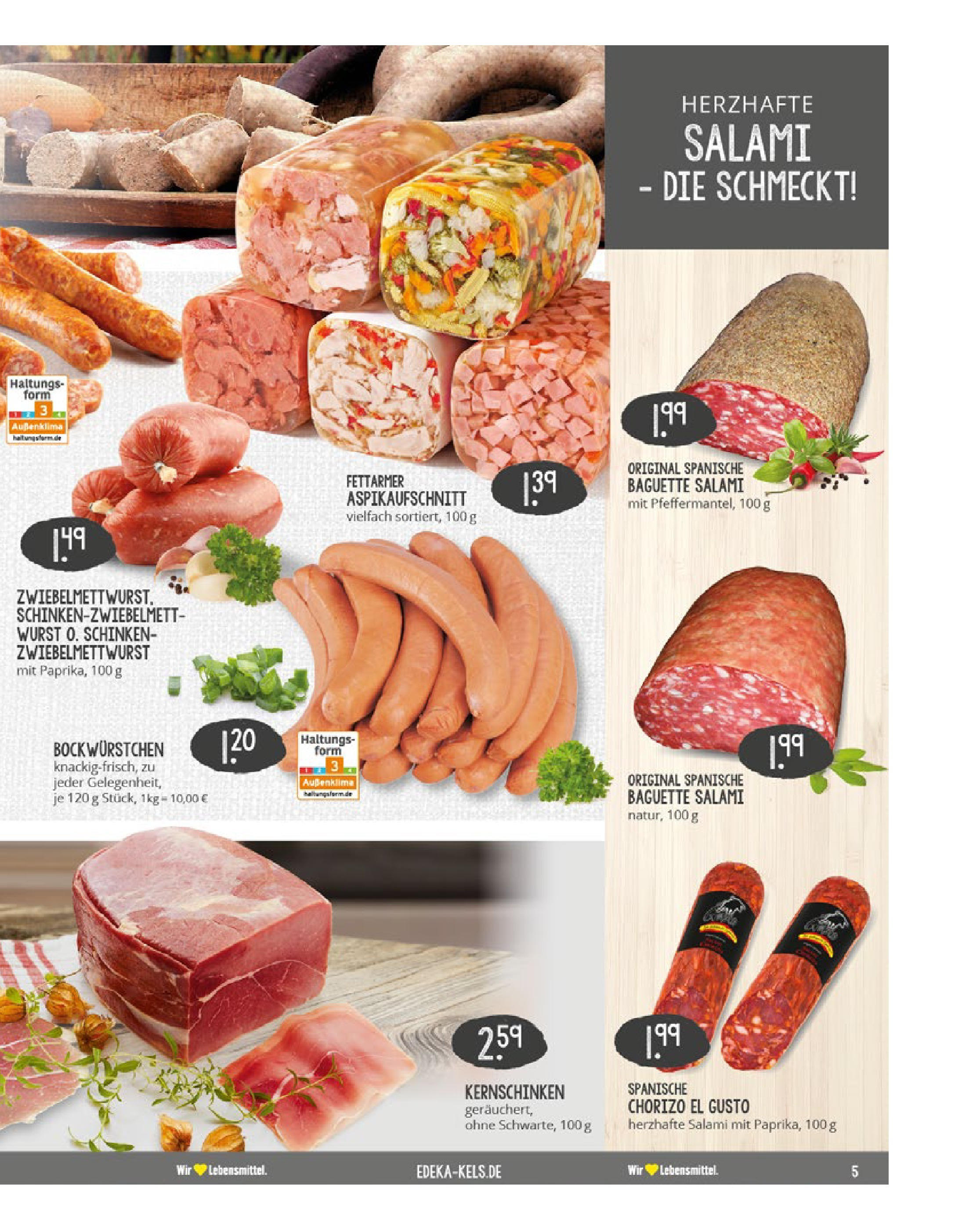 Edeka prospekt Ratingen-Hösel	 (ab 06.07.2025) » Angebote Online | Seite: 5 | Produkte: Baguette, Wurst, Salami, Schinken