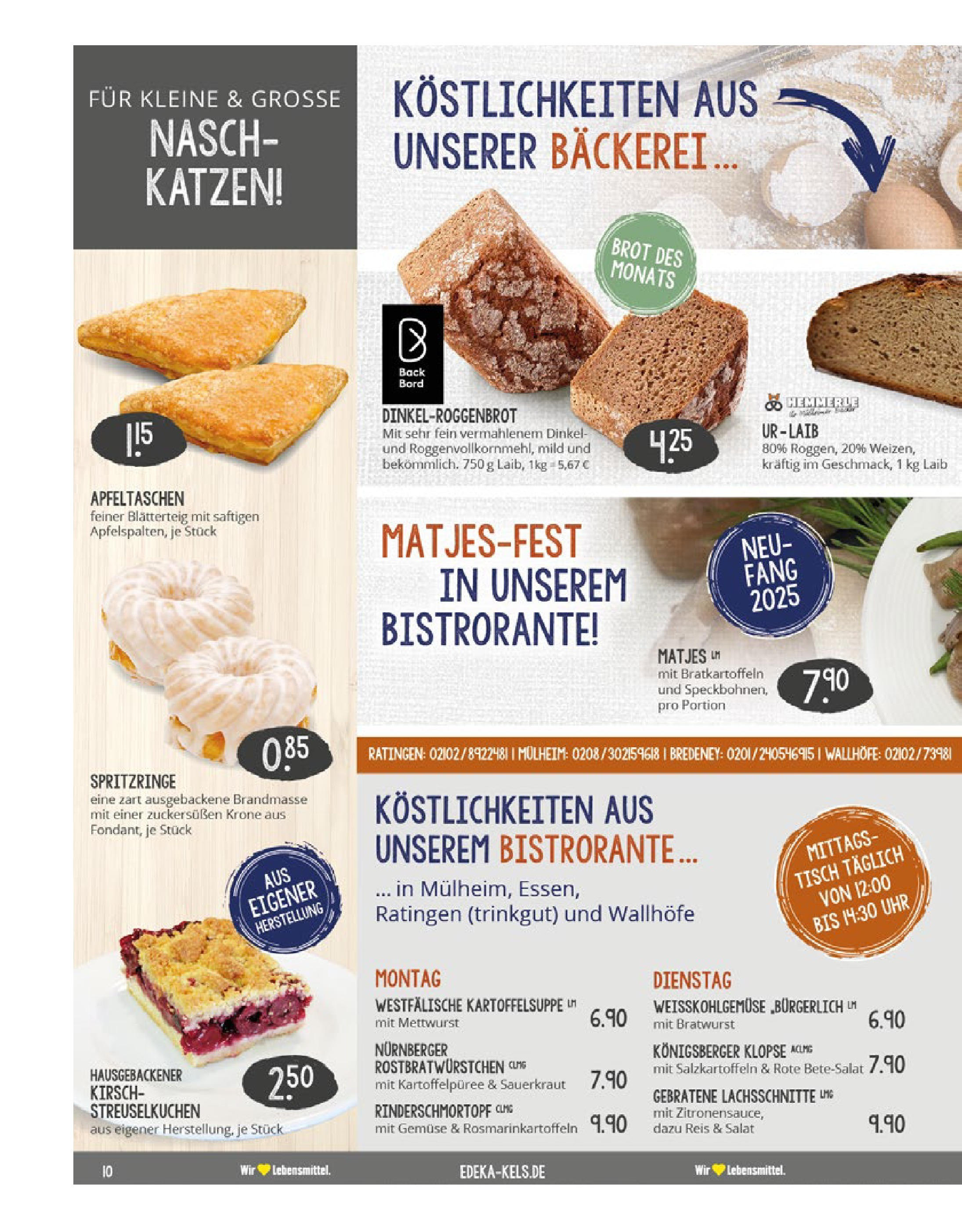 Edeka prospekt Ratingen-Hösel	 (ab 06.07.2025) » Angebote Online | Seite: 10 | Produkte: Bäckerei, Tisch, Brot, Reis