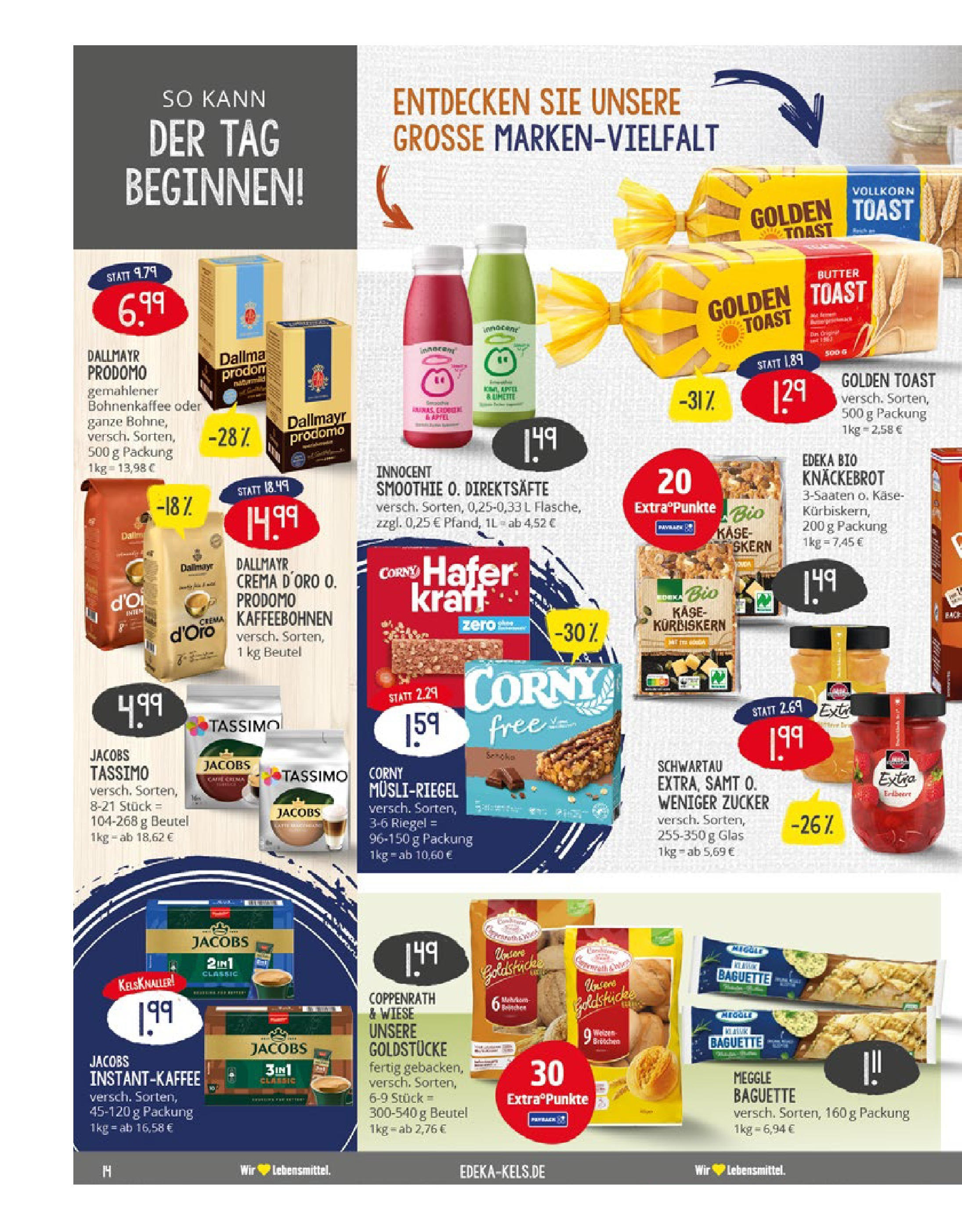 Edeka prospekt Ratingen-Hösel	 (ab 06.07.2025) » Angebote Online | Seite: 14 | Produkte: Butter, Toast, Zucker, Tassimo