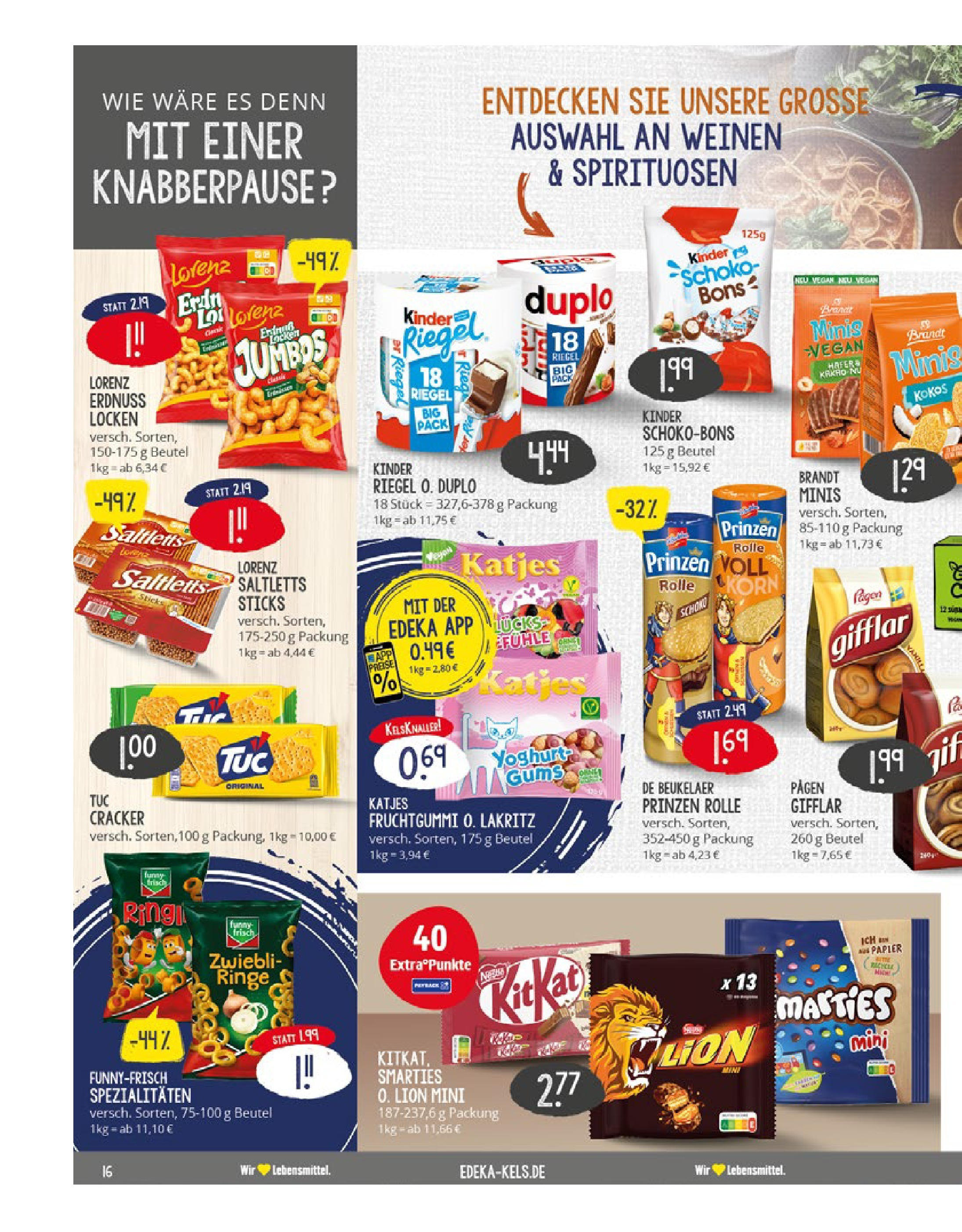 Edeka prospekt Ratingen-Hösel	 (ab 06.07.2025) » Angebote Online | Seite: 16 | Produkte: Smarties, Katjes, Kinder riegel