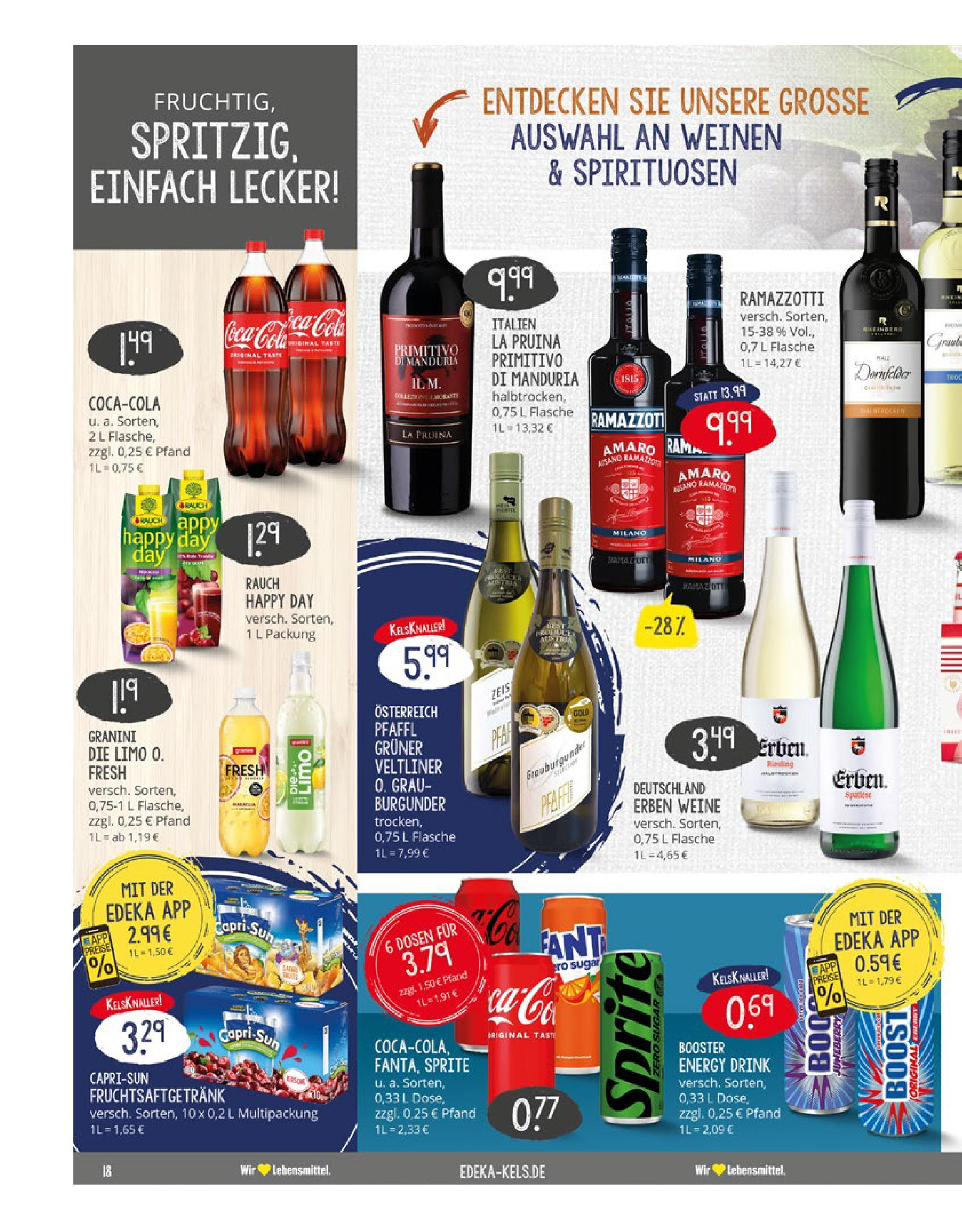 Edeka prospekt Ratingen-Hösel	 (ab 06.07.2025) » Angebote Online | Seite: 18 | Produkte: Sprite, Cola, Energy, Ramazzotti