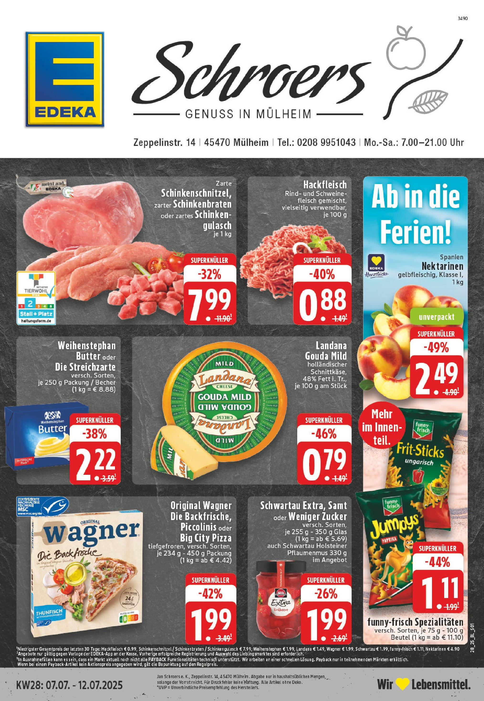 EDEKA Prospekt ab 06.07.2025 - Prospekt Mülheim An Der Ruhr Online Vorschau von dem Prospekt des Geschäftes Edeka, gültig ab dem 06.07.2025