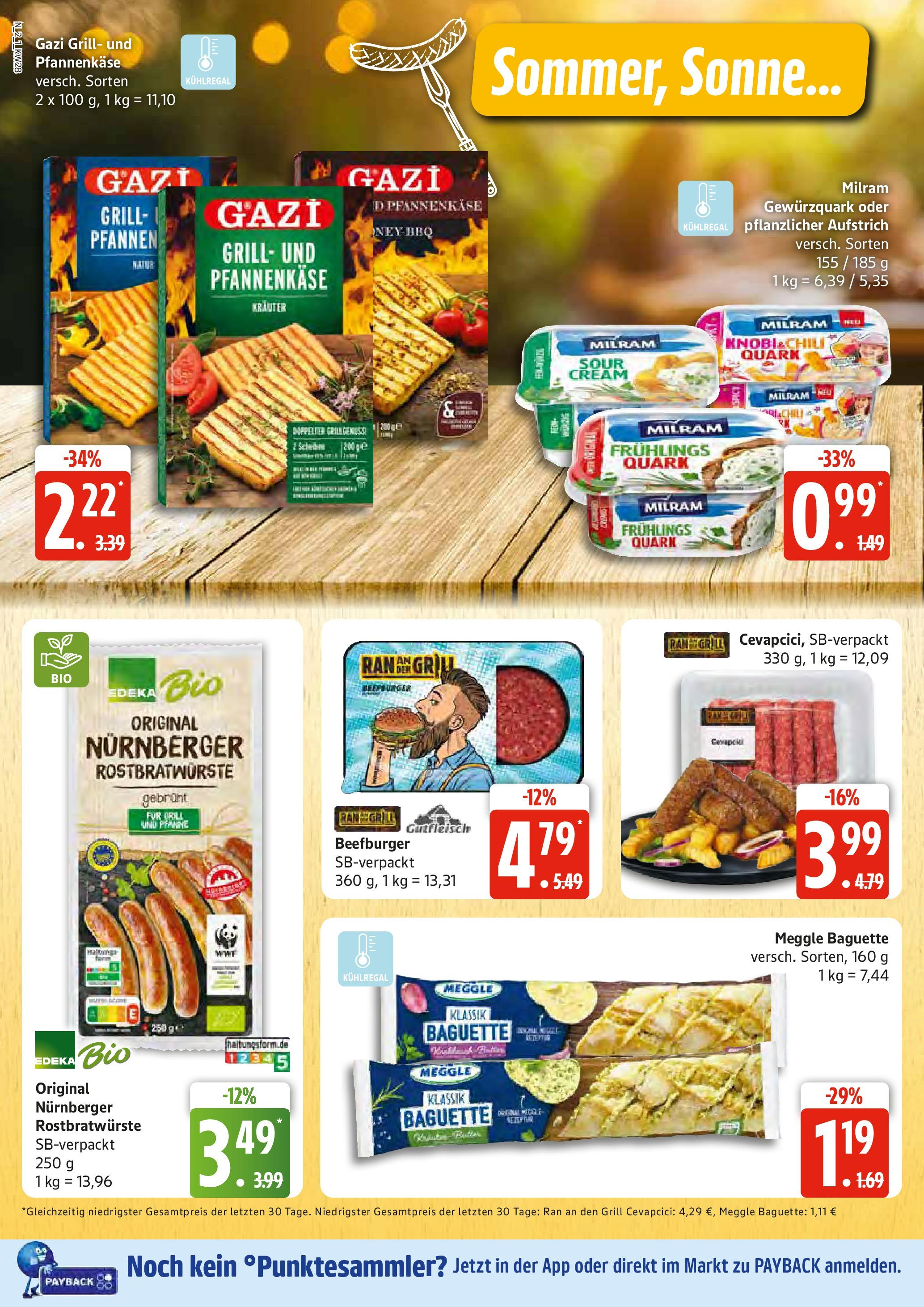 Edeka prospekt Rostock	 (ab 06.07.2025) » Angebote Online | Seite: 2 | Produkte: Quark, Cevapcici, Burger, Milram