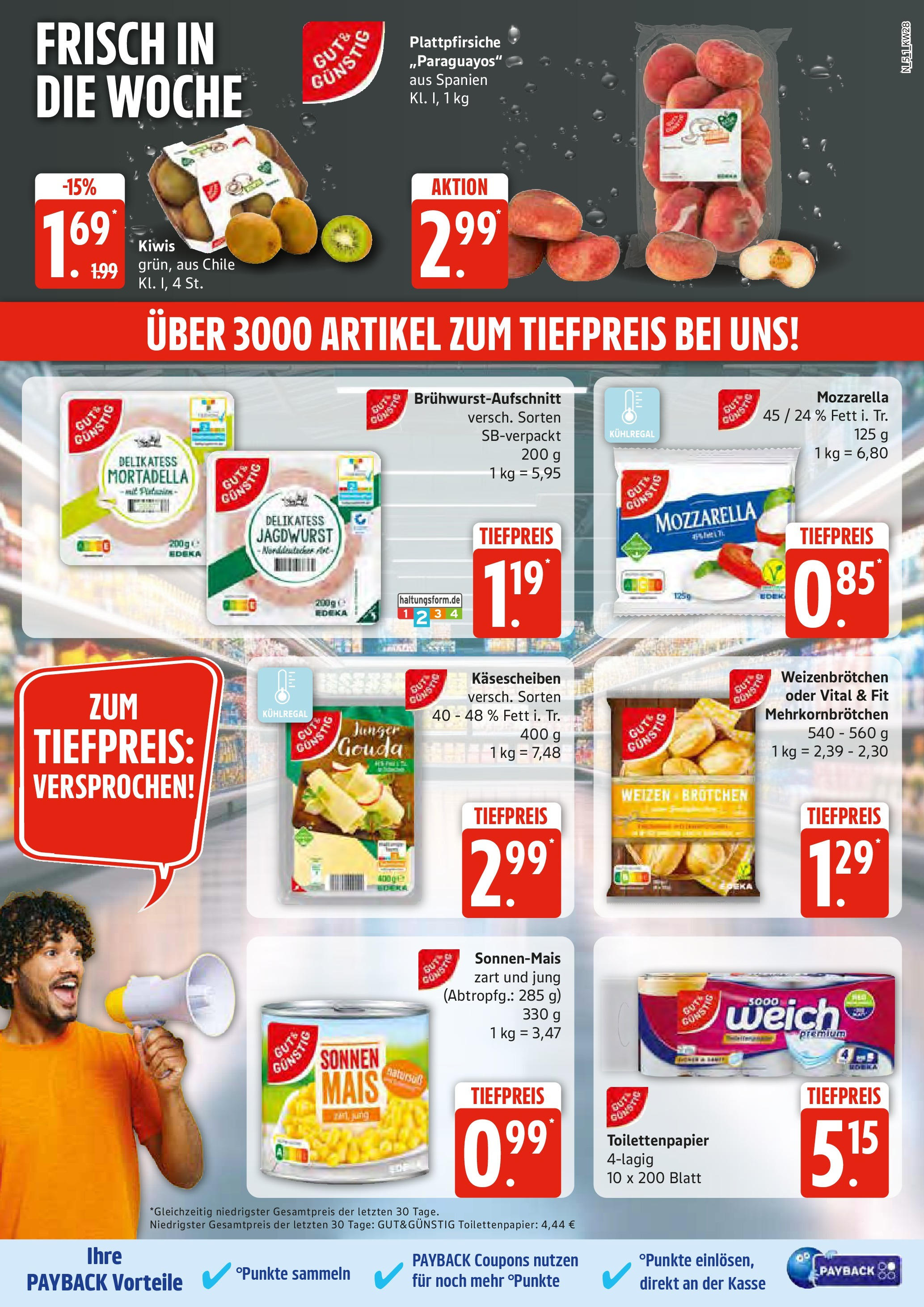 Edeka prospekt Rostock	 (ab 06.07.2025) » Angebote Online | Seite: 5 | Produkte: Mozzarella, Gouda, Toilettenpapier