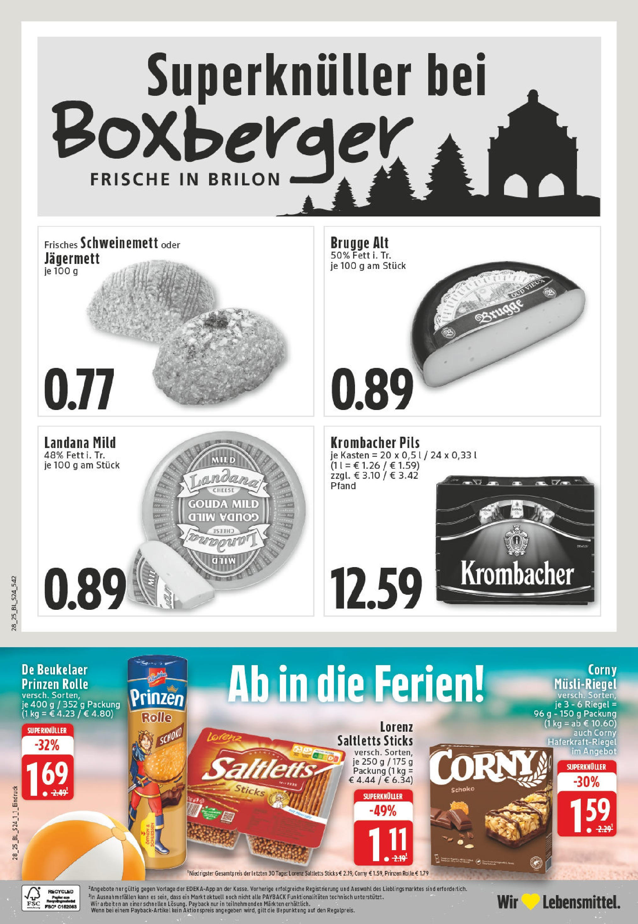 Edeka prospekt Brilon	 (ab 06.07.2025) » Angebote Online | Seite: 24 | Produkte: Gouda, Pils, Krombacher