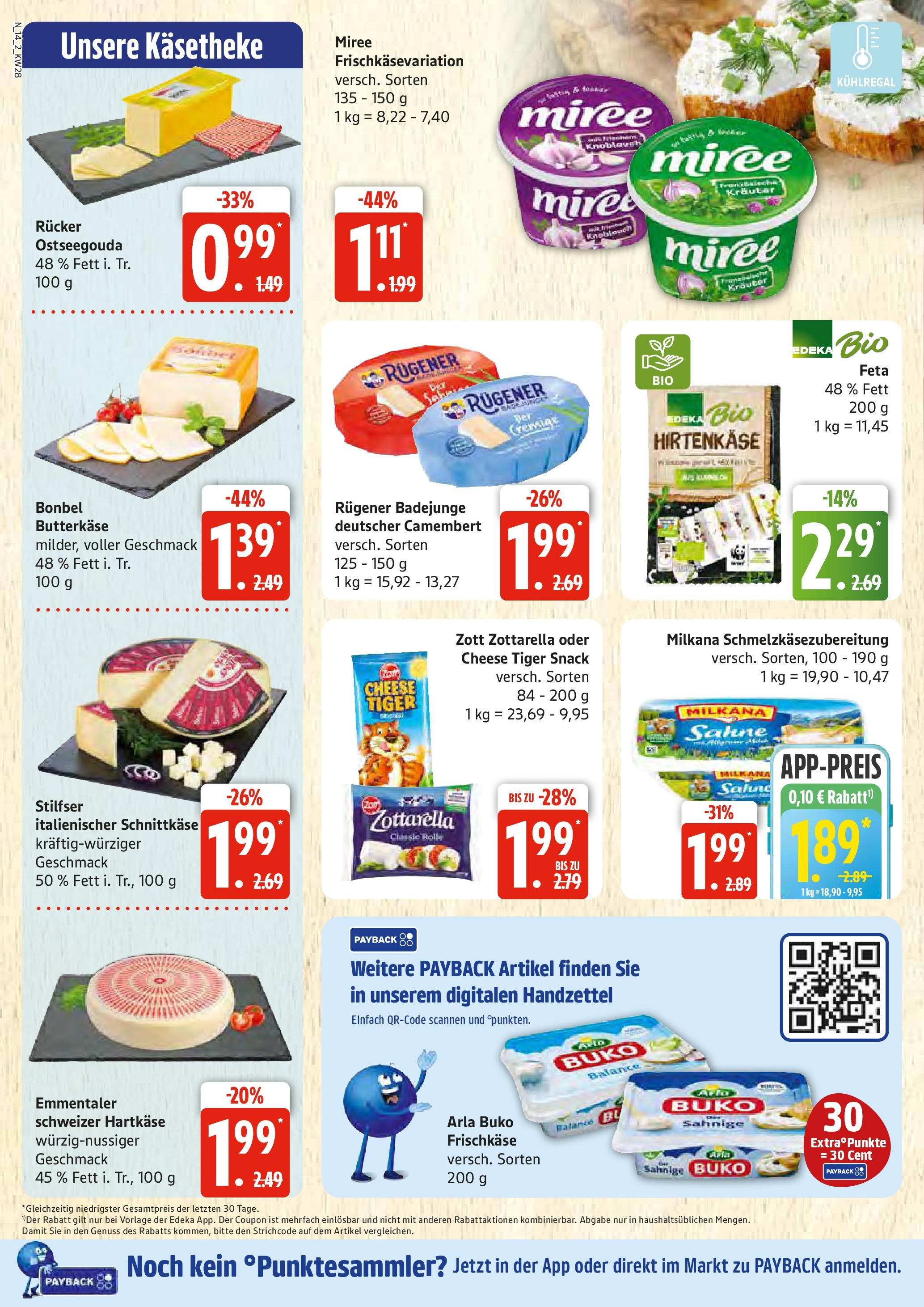 Edeka prospekt Rostock	 (ab 06.07.2025) » Angebote Online | Seite: 14 | Produkte: Feta, Gouda, Knoblauch, Sahne