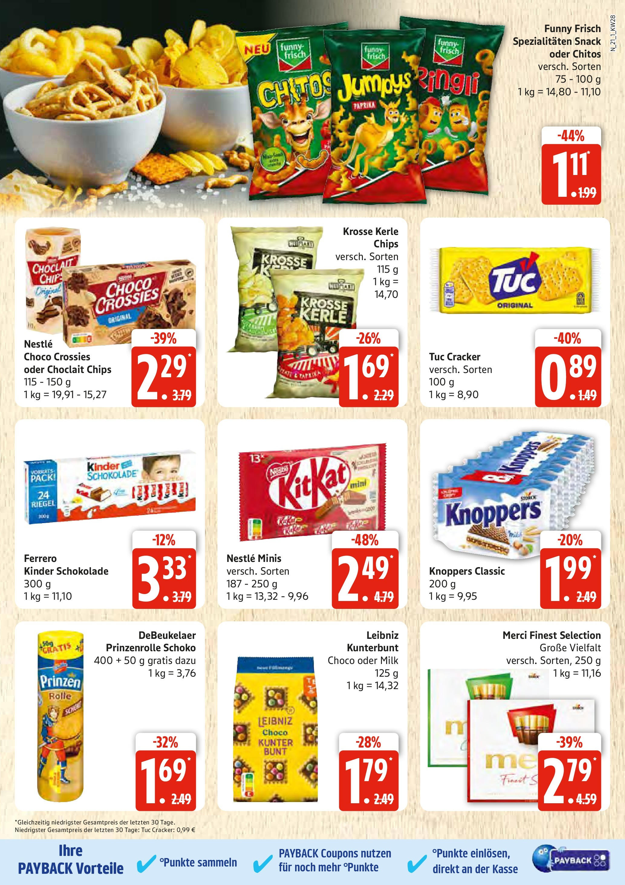 Edeka prospekt Rostock	 (ab 06.07.2025) » Angebote Online | Seite: 21 | Produkte: Kinder schokolade, Funny frisch, Paprika, Knoppers