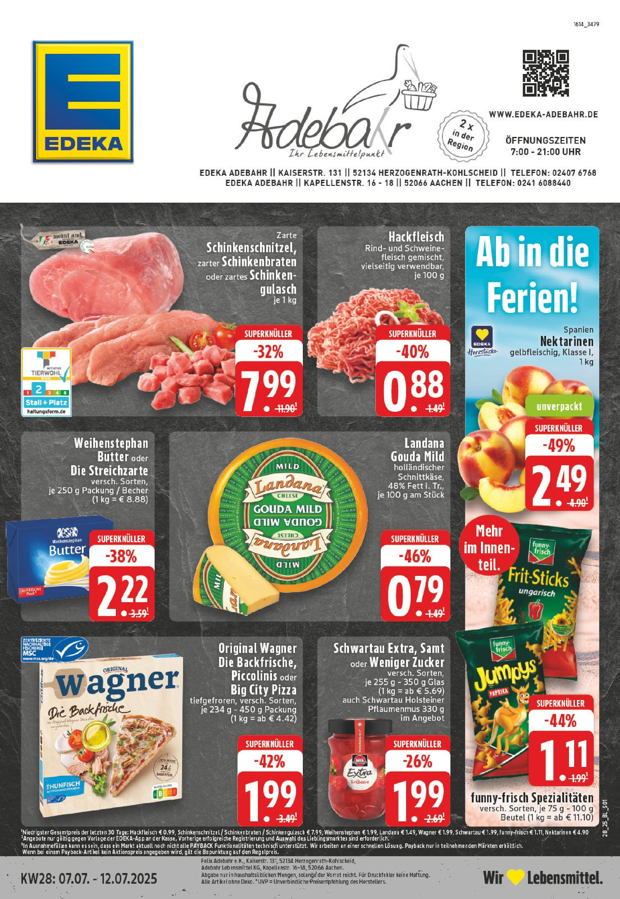 Edeka prospekt Aachen	 (ab 06.07.2025) » Angebote Online | Seite: 1 | Produkte: Paprika, Zucker, Piccolinis, Uhr