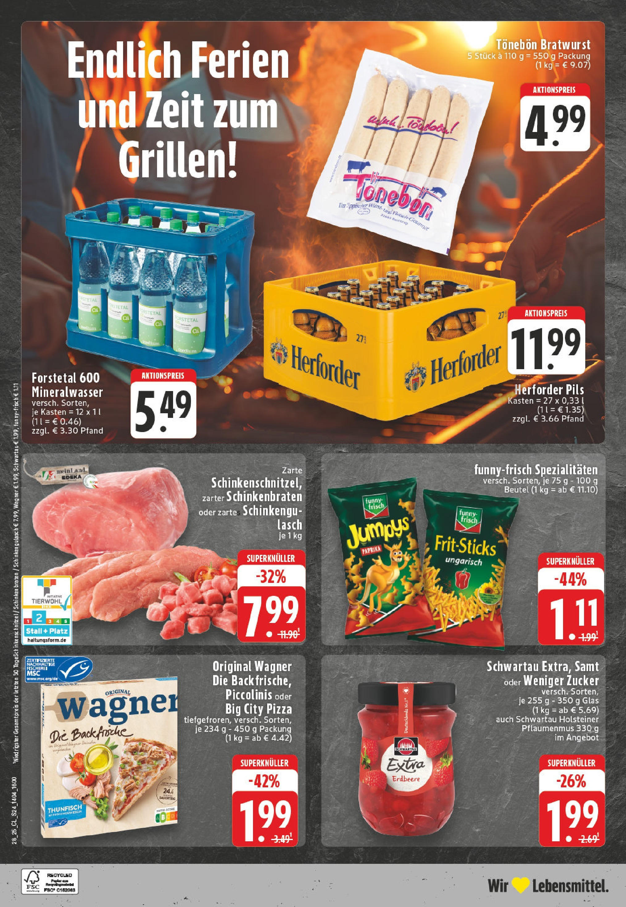Edeka prospekt Detmold	 (ab 06.07.2025) » Angebote Online | Seite: 24 | Produkte: Thunfisch, Bratwurst, Zucker, Chips