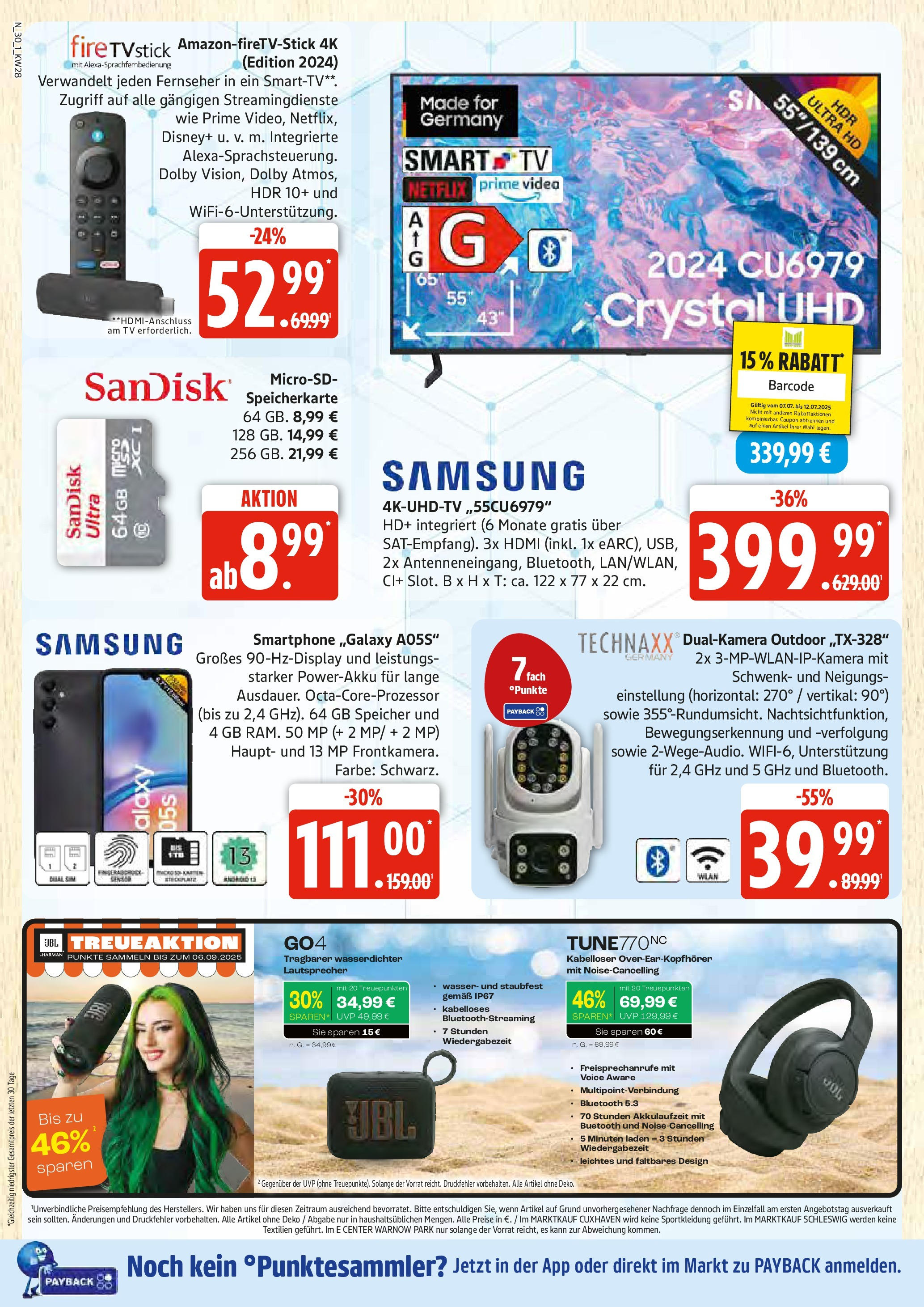 Edeka prospekt Rostock	 (ab 06.07.2025) » Angebote Online | Seite: 30 | Produkte: Lautsprecher, Samsung, Smart TV, TV