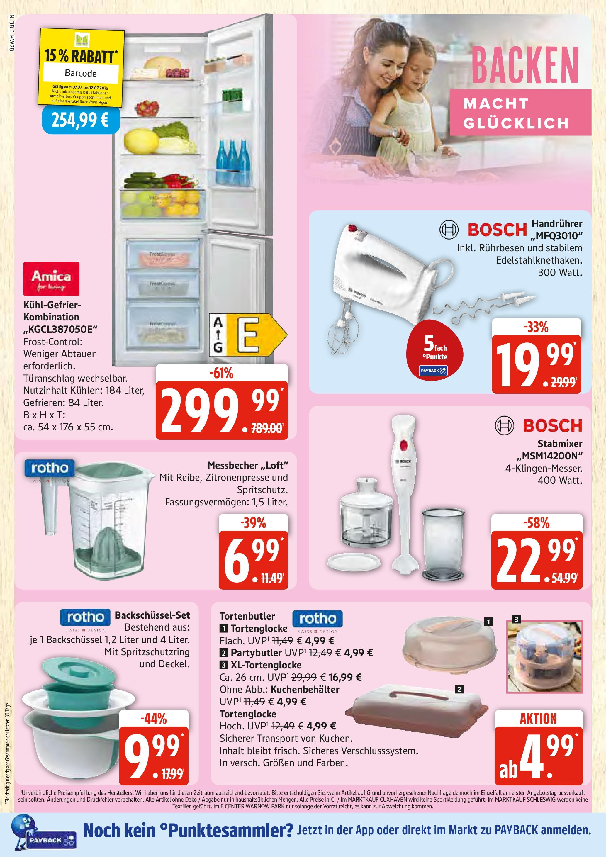 Edeka prospekt Rostock	 (ab 06.07.2025) » Angebote Online | Seite: 38 | Produkte: Bosch, Mixer, Rührbesen, Stabmixer