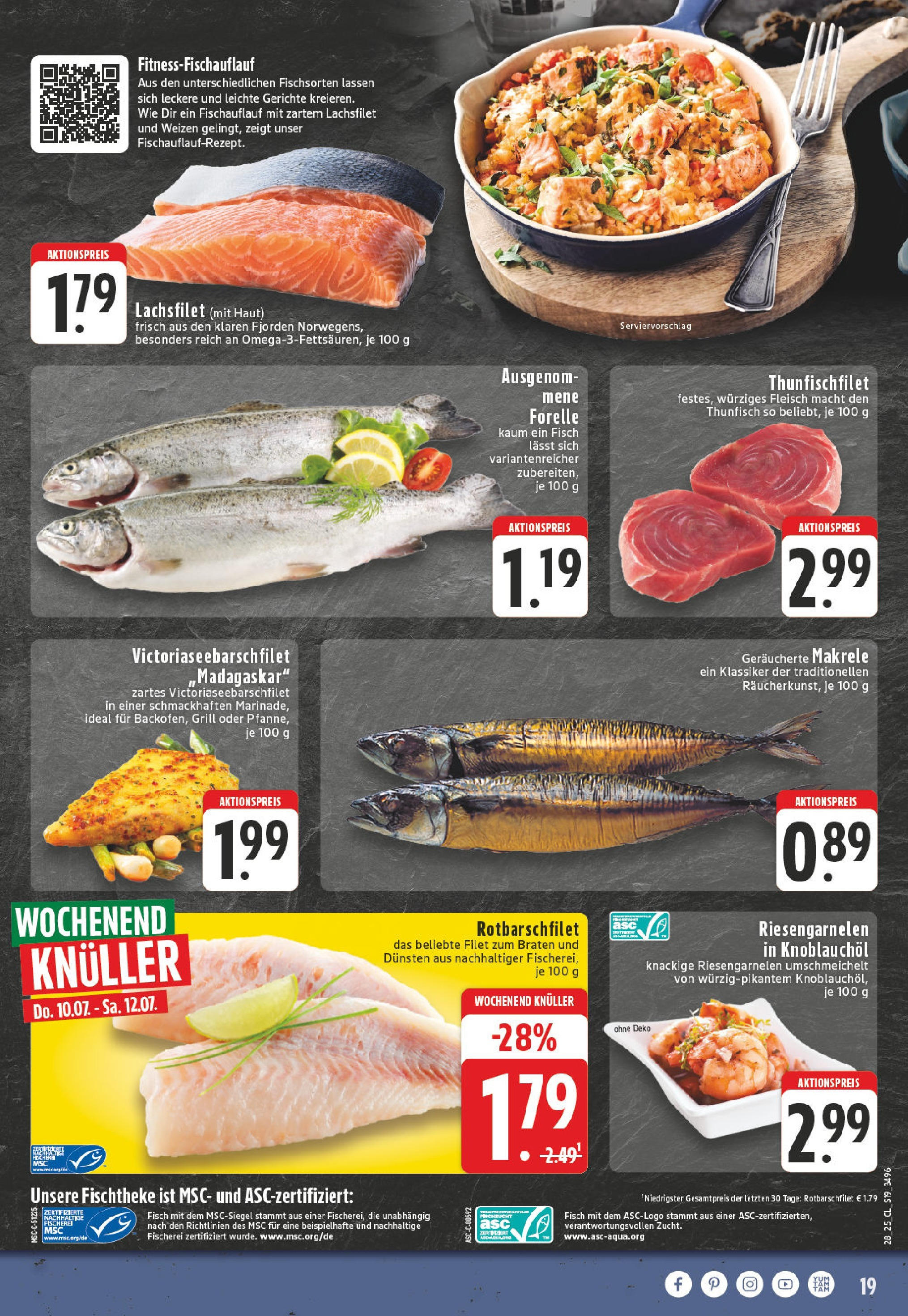 Edeka prospekt Essen	 (ab 07.07.2025) » Angebote Online | Seite: 19 | Produkte: Grill, Thunfisch, Fisch, Fleisch