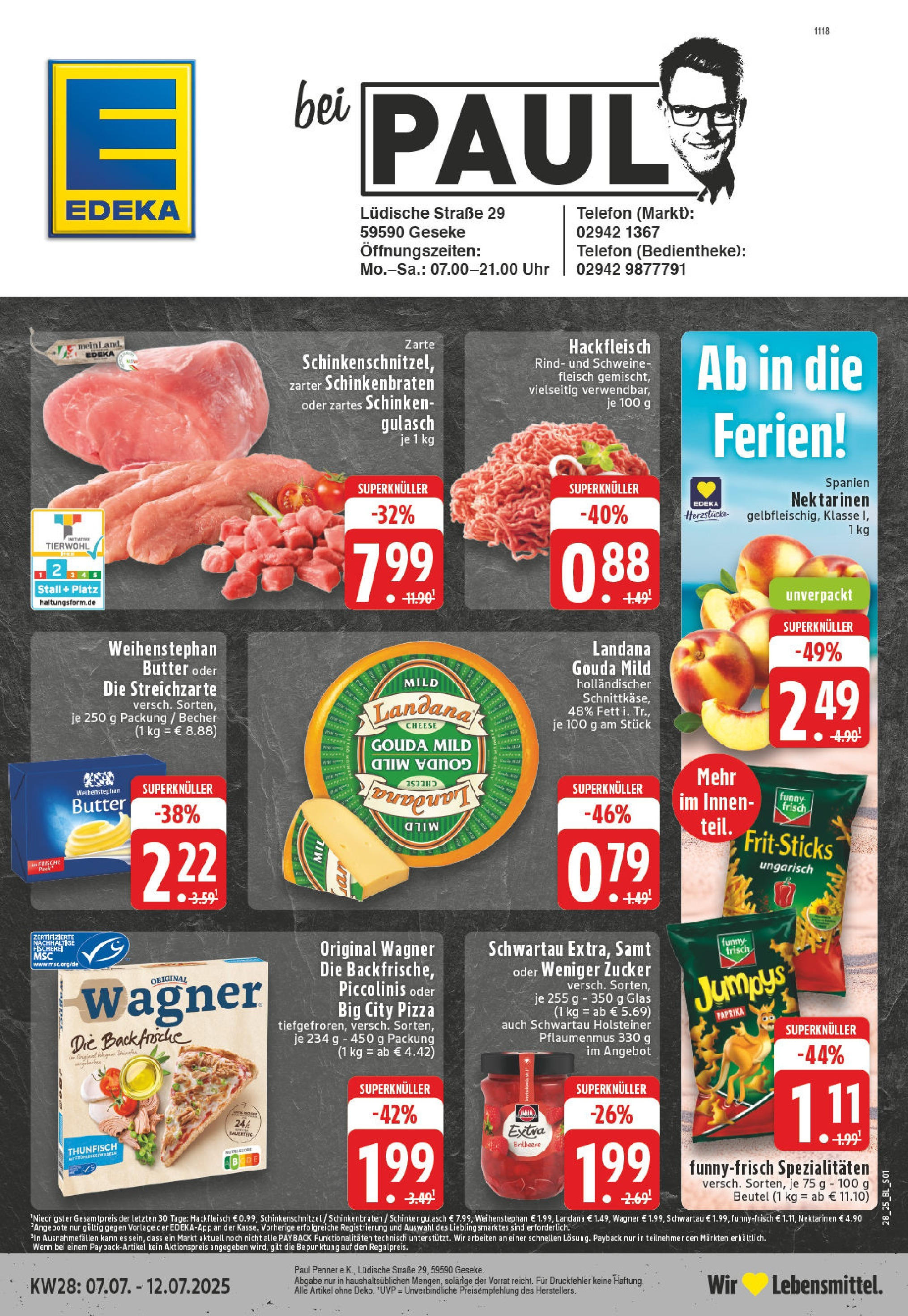 Edeka prospekt Geseke	 (ab 06.07.2025) » Angebote Online | Seite: 1 | Produkte: Thunfisch, Gouda, Chips, Telefon