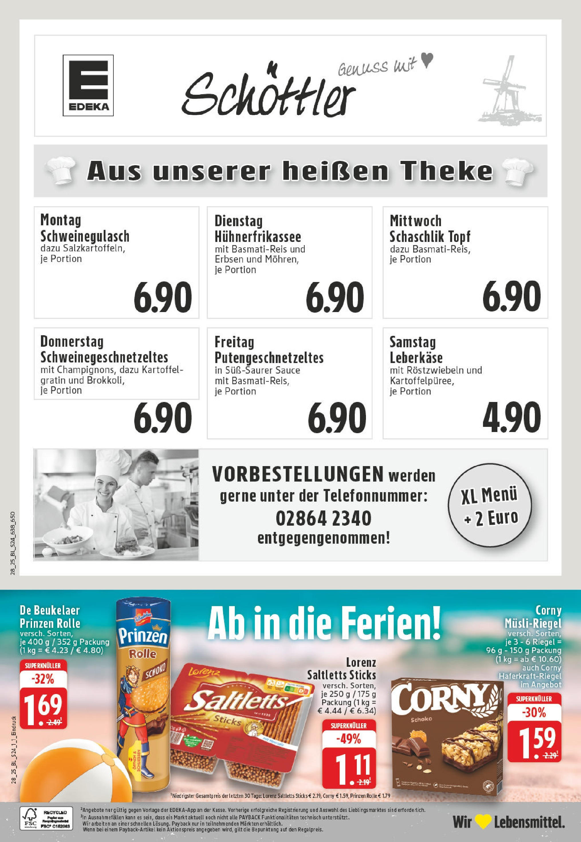 Edeka prospekt Reken	 (ab 06.07.2025) » Angebote Online | Seite: 24 | Produkte: Schweinegulasch, Theke, Erbsen, Leberkase