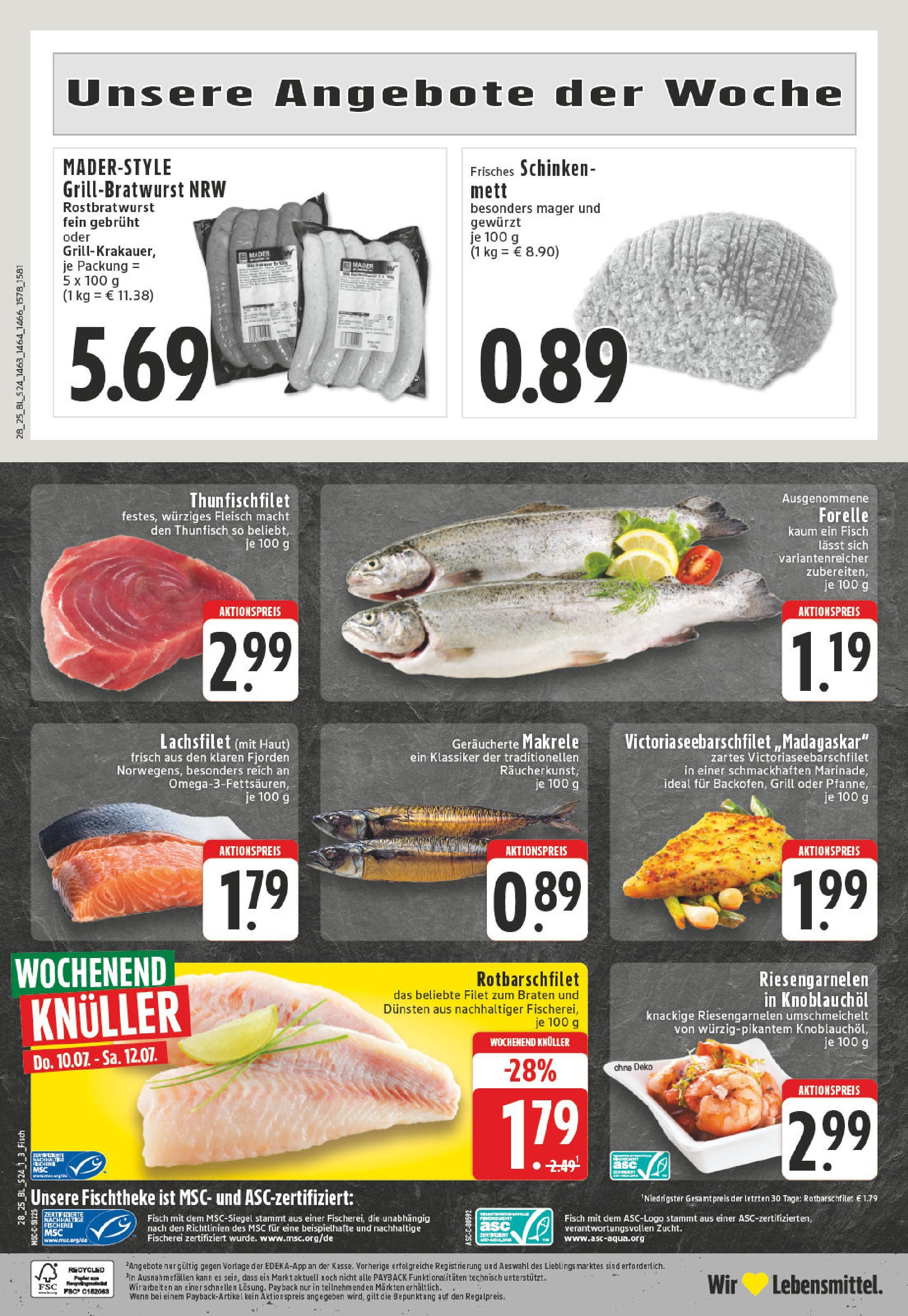 Edeka prospekt Velbert	 (ab 06.07.2025) » Angebote Online | Seite: 24 | Produkte: Grill, Thunfisch, Fisch, Fleisch