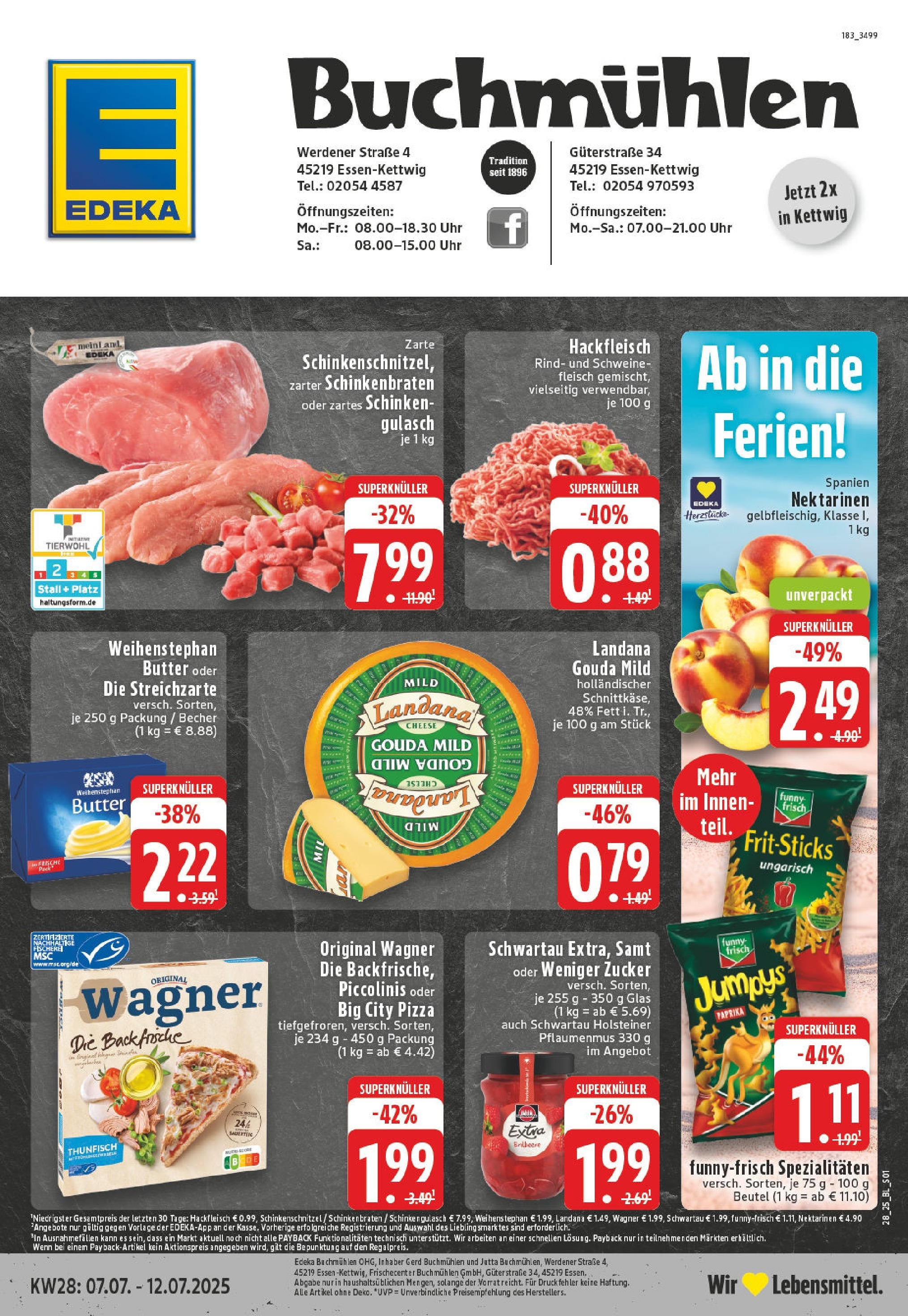 Edeka prospekt Essen	 (ab 06.07.2025) » Angebote Online | Seite: 1 | Produkte: Funny frisch, Zucker, Piccolinis, Hackfleisch