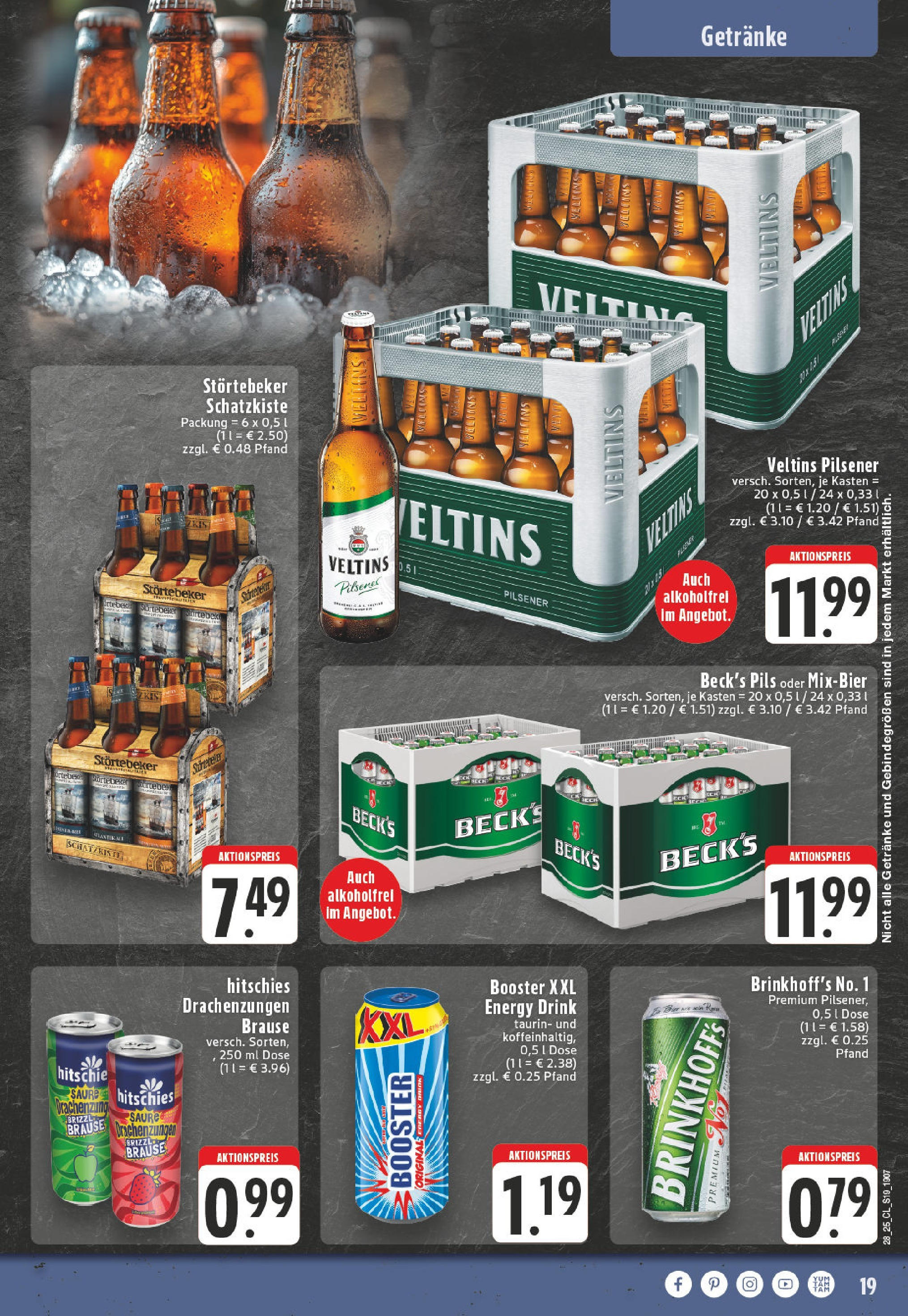 Edeka prospekt Paderborn	 (ab 06.07.2025) » Angebote Online | Seite: 19 | Produkte: Energy, Pils, Veltins