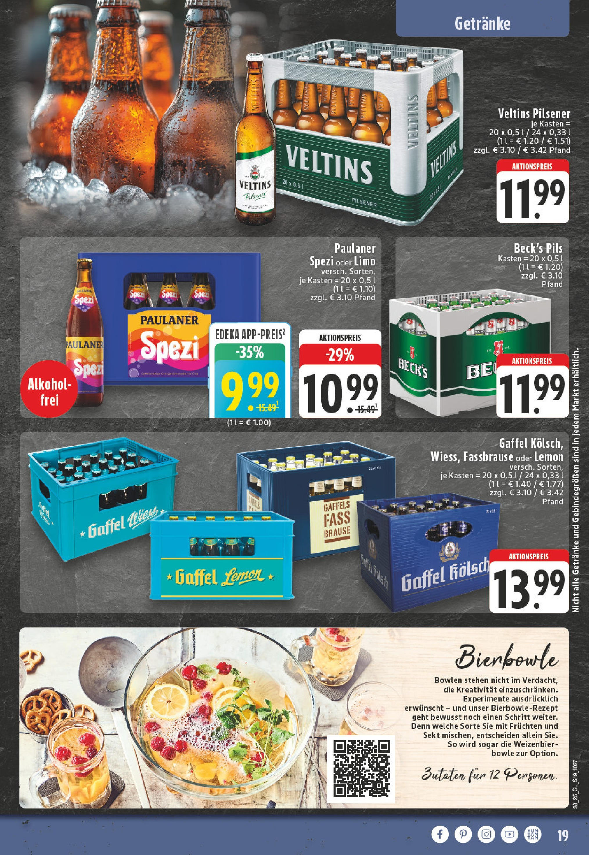 Edeka prospekt Ruppichteroth	 (ab 06.07.2025) » Angebote Online | Seite: 19 | Produkte: Paulaner spezi, Fassbrause, Paulaner, Veltins