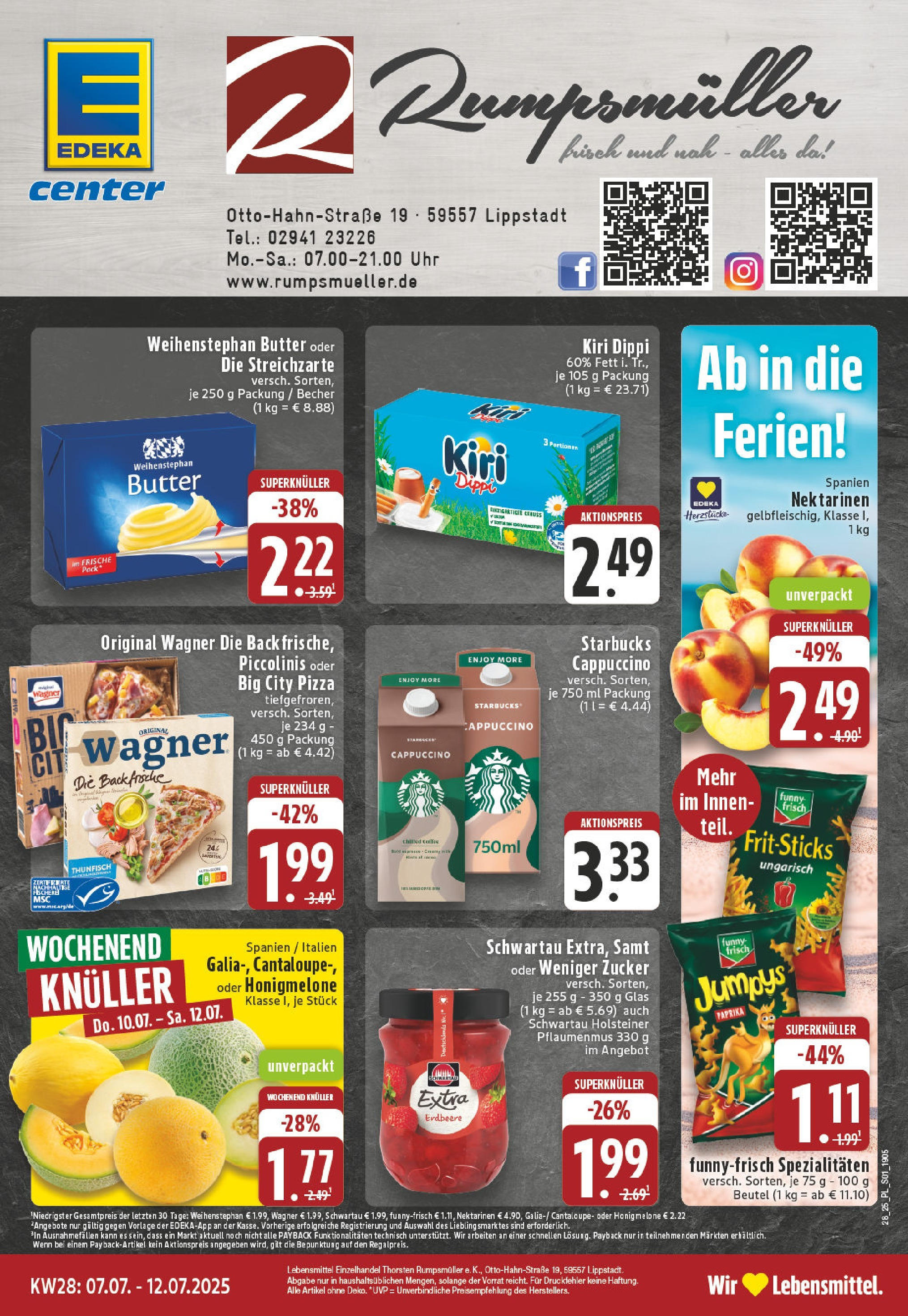 Edeka prospekt Lippstadt	 (ab 06.07.2025) » Angebote Online | Seite: 1 | Produkte: Thunfisch, Funny frisch, Honigmelone, Zucker
