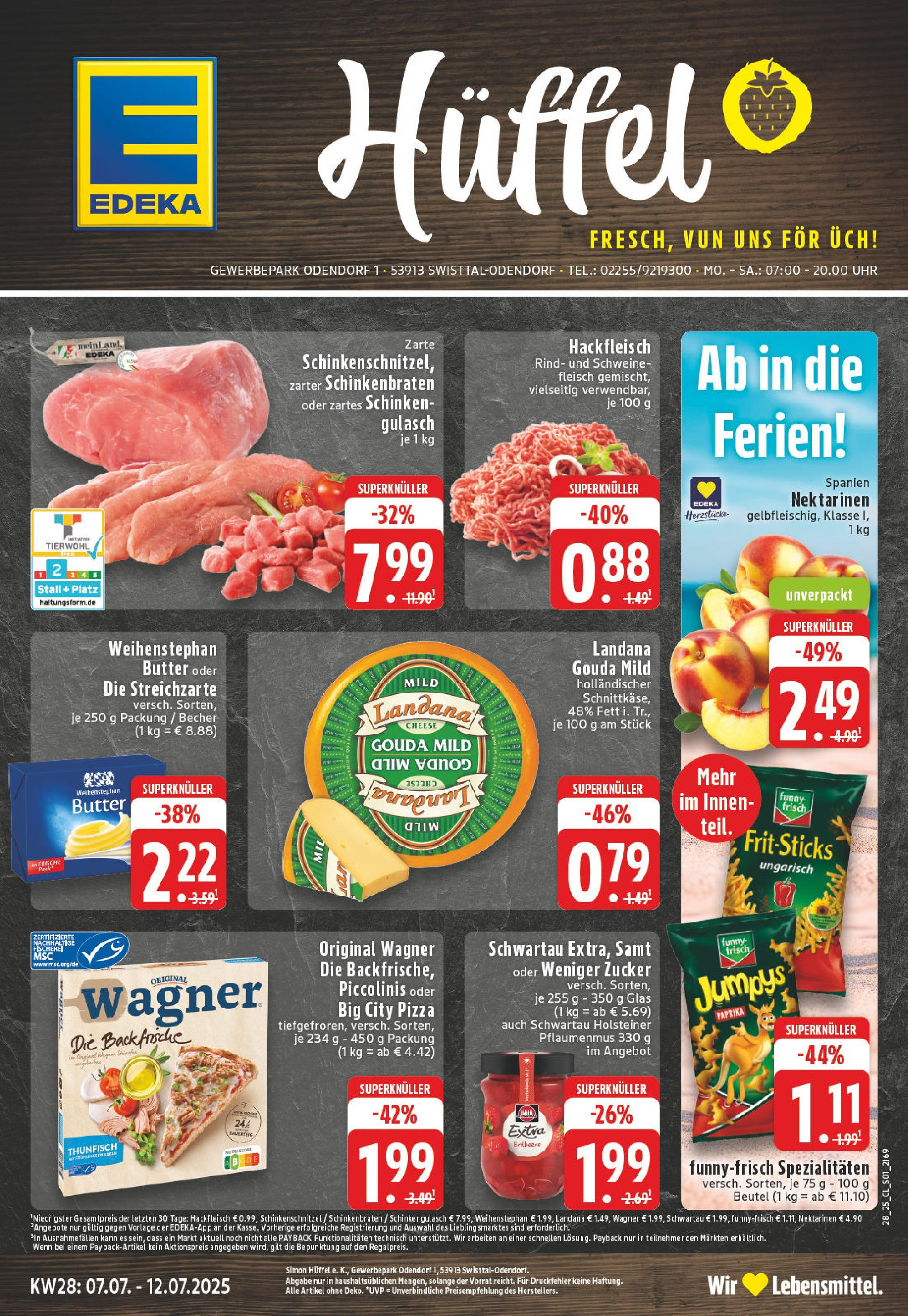 Edeka prospekt Swisttal-Odendorf	 (ab 06.07.2025) » Angebote Online | Seite: 1 | Produkte: Nektarinen, Gouda, Funny frisch, Chips
