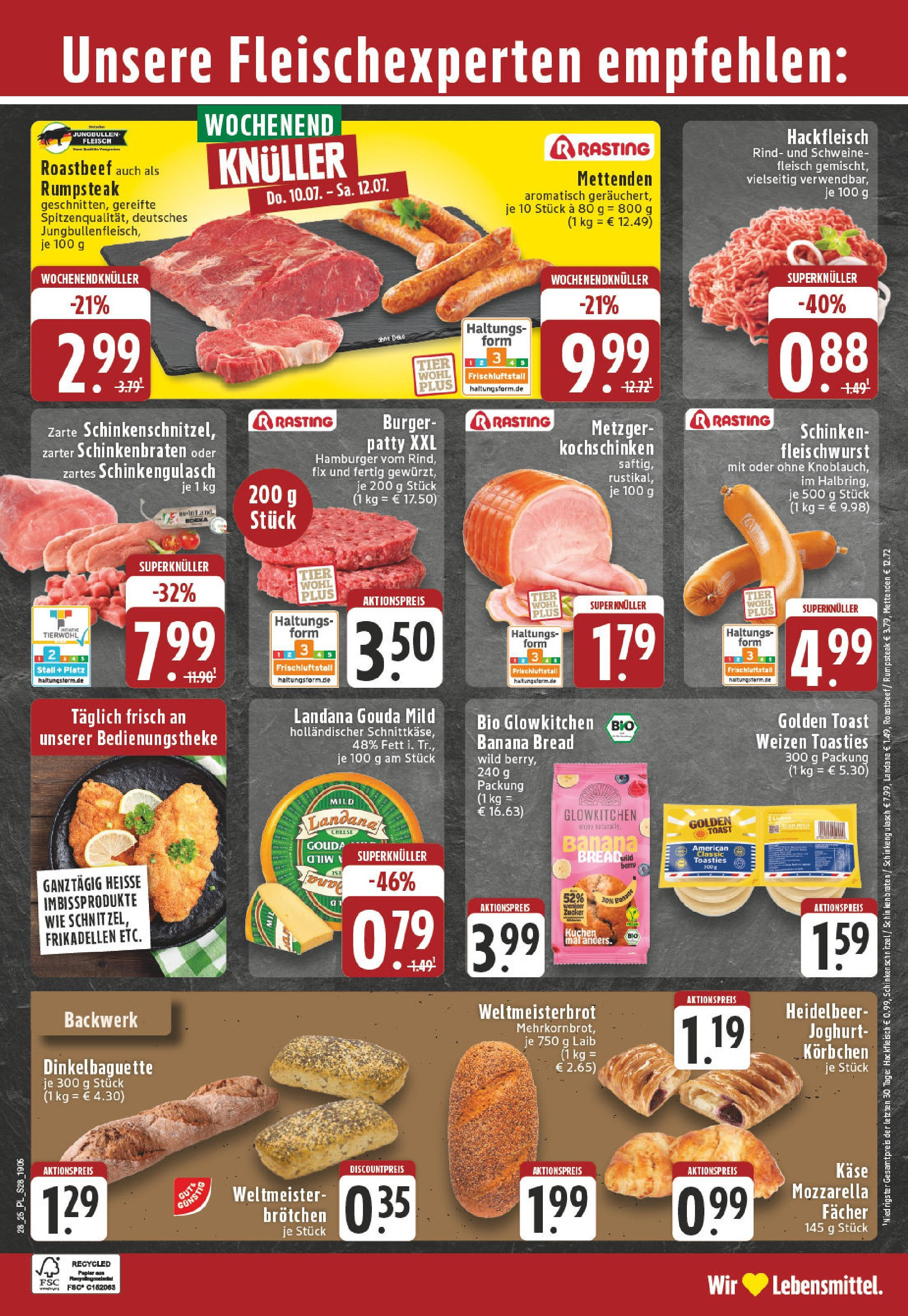 Edeka prospekt Lippstadt	 (ab 06.07.2025) » Angebote Online | Seite: 28 | Produkte: Schnitzel, Roastbeef, Zucker, Fleisch