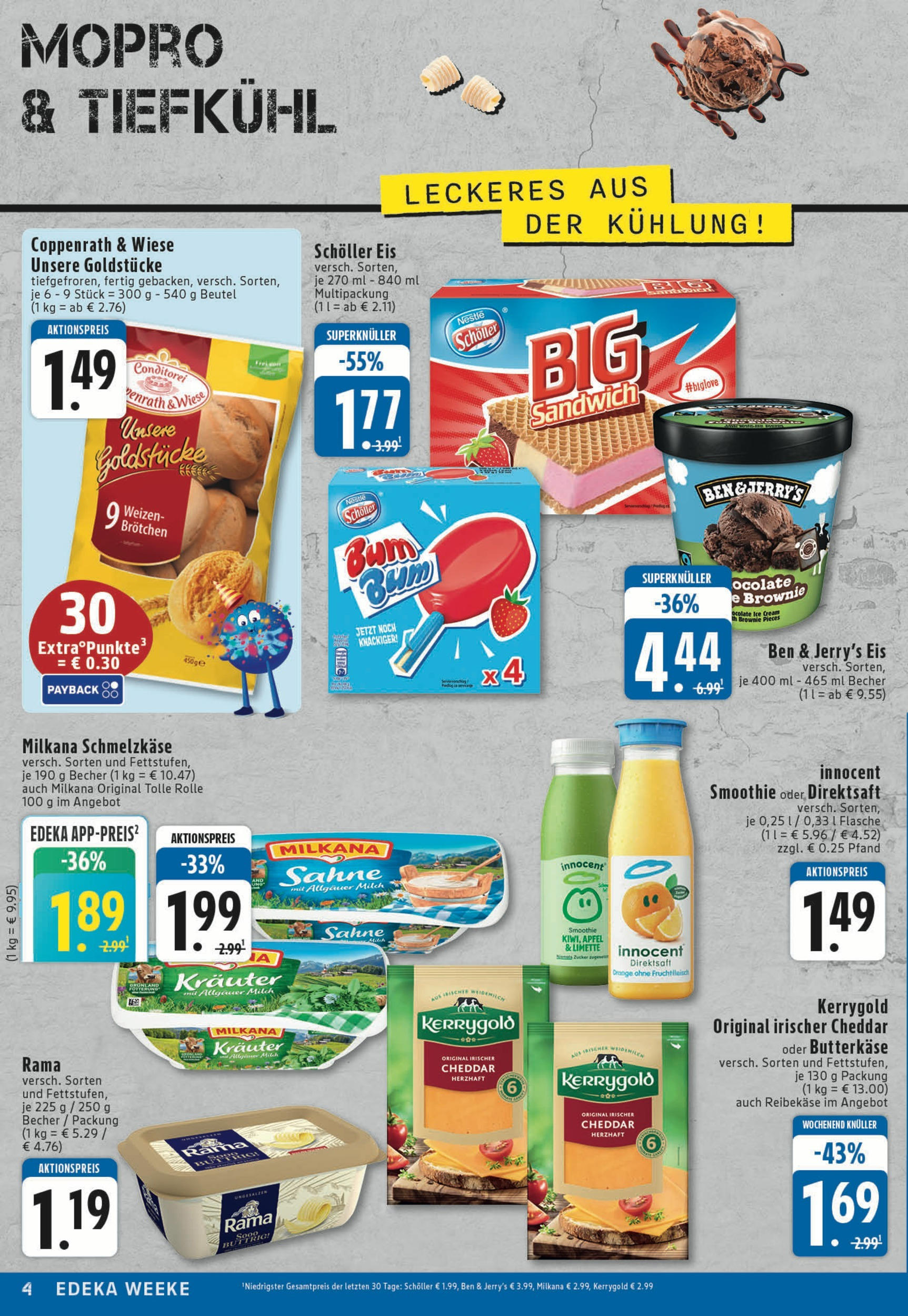 Edeka prospekt Köln	 (ab 06.07.2025) » Angebote Online | Seite: 4 | Produkte: Margarine, Rama, Ben & Jerry's, Eis
