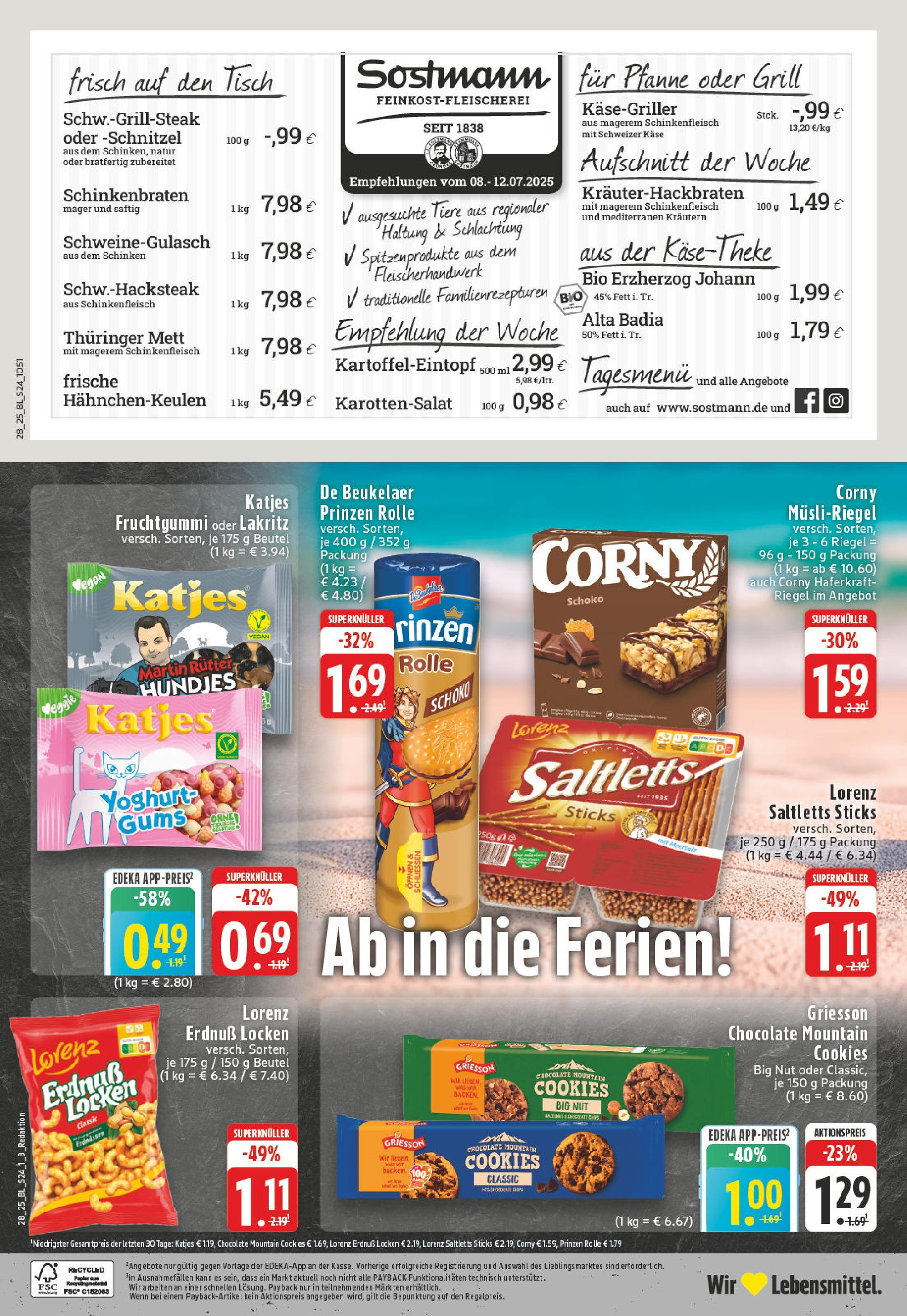 Edeka prospekt Lienen	 (ab 06.07.2025) » Angebote Online | Seite: 24 | Produkte: Schweinegulasch, Grill, Tisch, Katjes