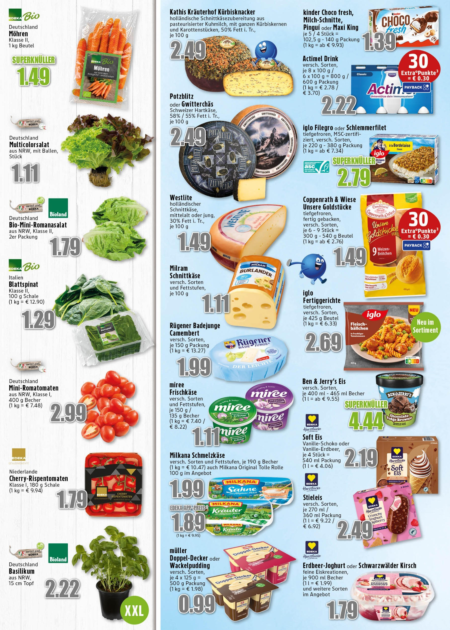 Edeka prospekt Meckenheim	 (ab 06.07.2025) » Angebote Online | Seite: 4 | Produkte: Actimel, Milkana, Iglo, Ben & Jerry's