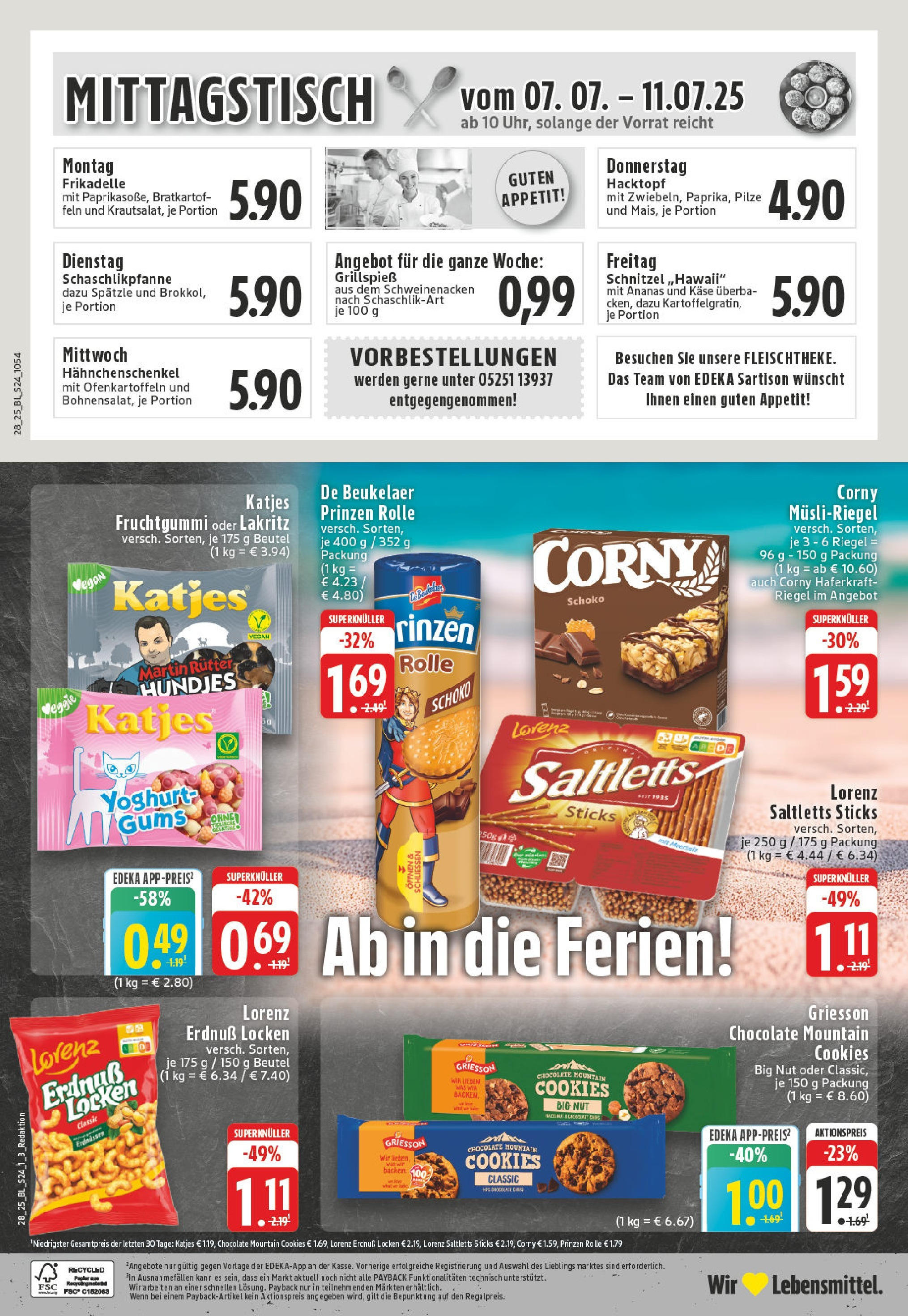 Edeka prospekt Borchen	 (ab 06.07.2025) » Angebote Online | Seite: 24 | Produkte: Käse, Katjes, Schweinenacken, Ananas
