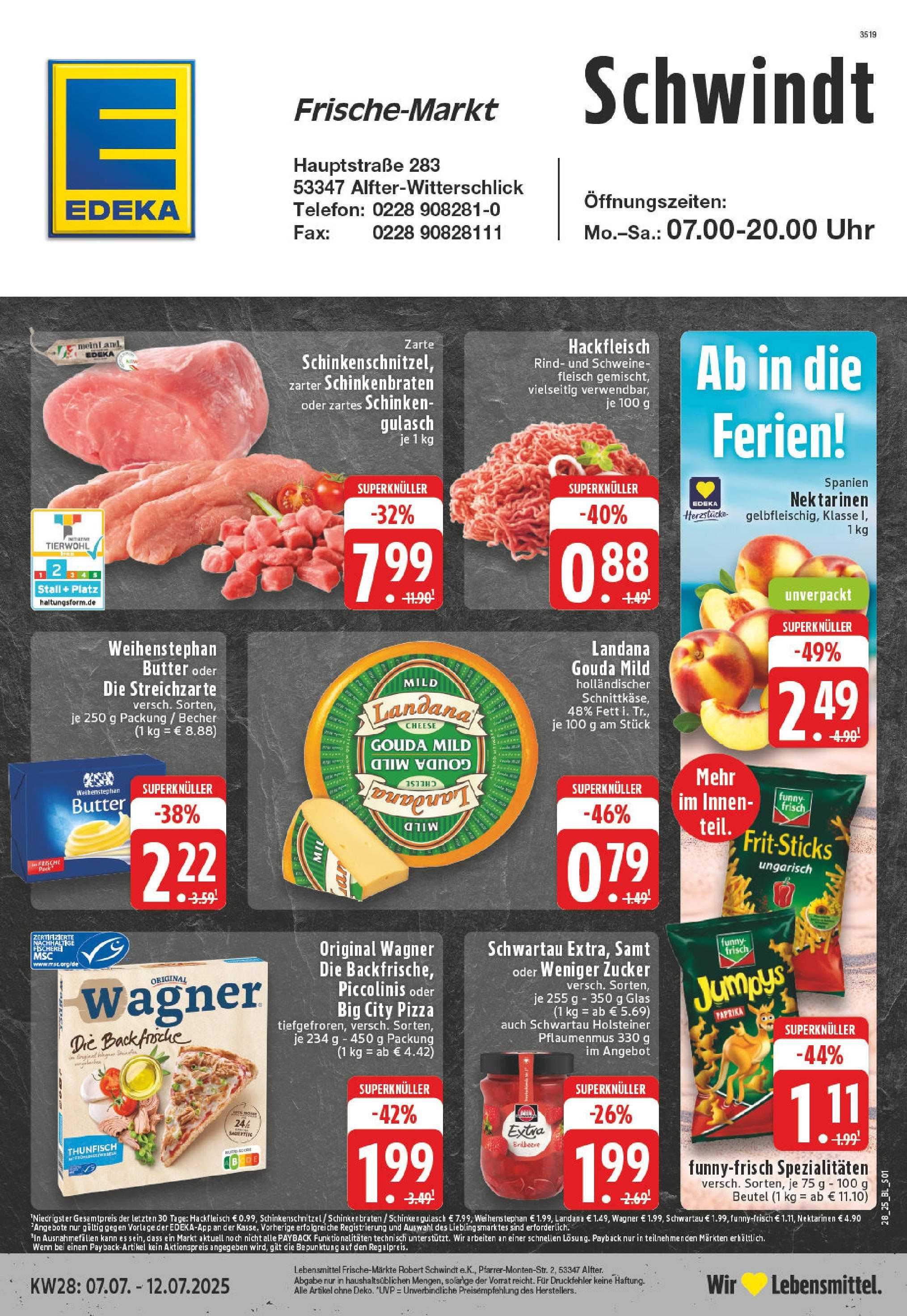 Edeka prospekt Alfter-Witterschlick	 (ab 06.07.2025) » Angebote Online | Seite: 1 | Produkte: Gulasch, Pizza, Fleisch, Telefon