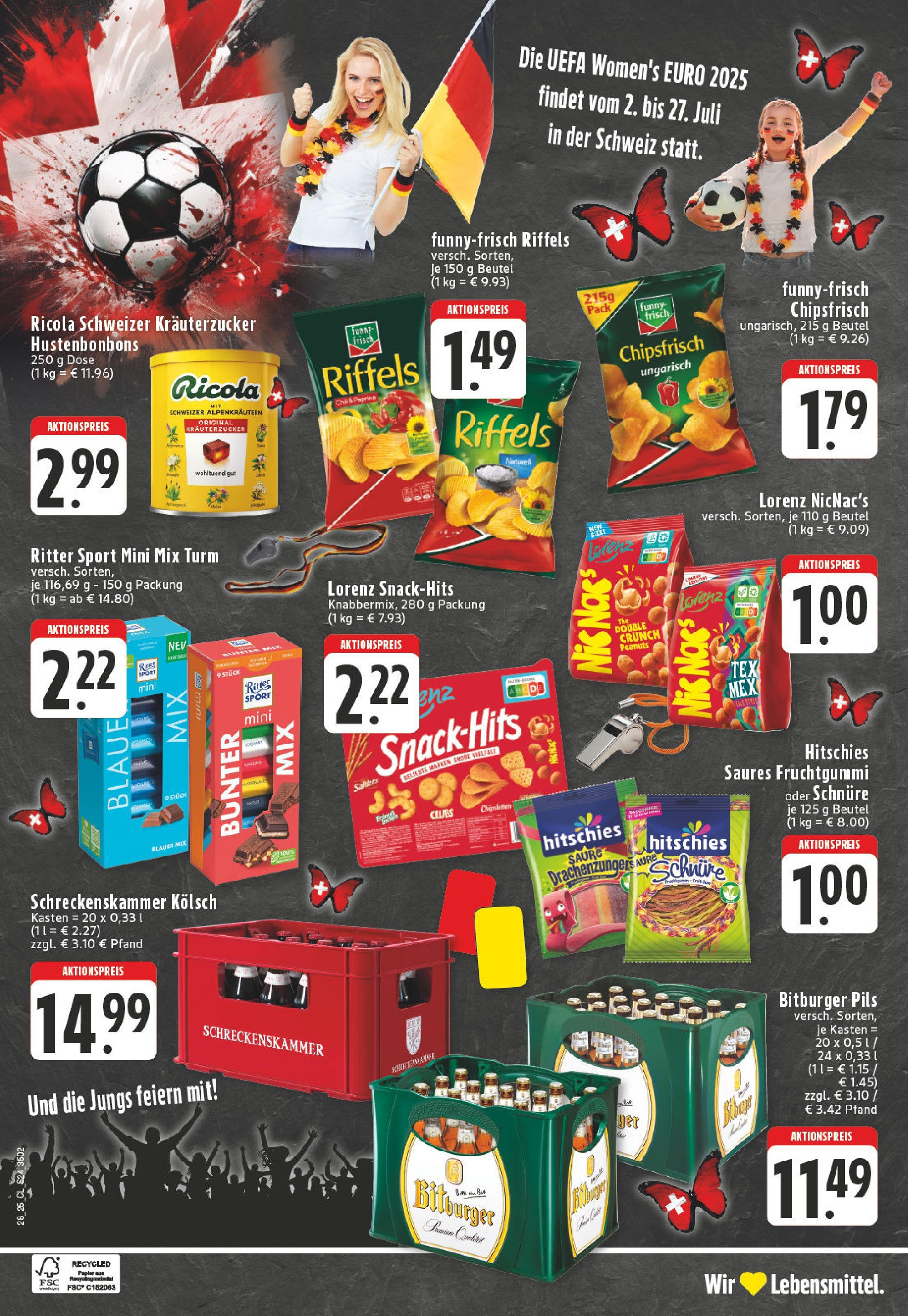 Edeka prospekt Leverkusen	 (ab 06.07.2025) » Angebote Online | Seite: 24 | Produkte: Bitburger, Ritter sport, Pils, Chips