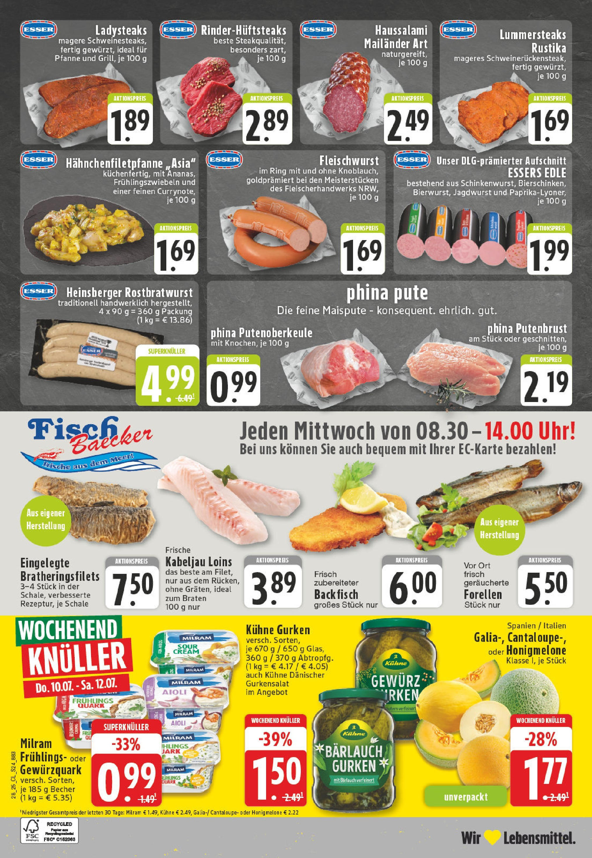 Edeka prospekt Erkelenz	 (ab 06.07.2025) » Angebote Online | Seite: 24 | Produkte: Pute, Salami, Gurken, Uhr