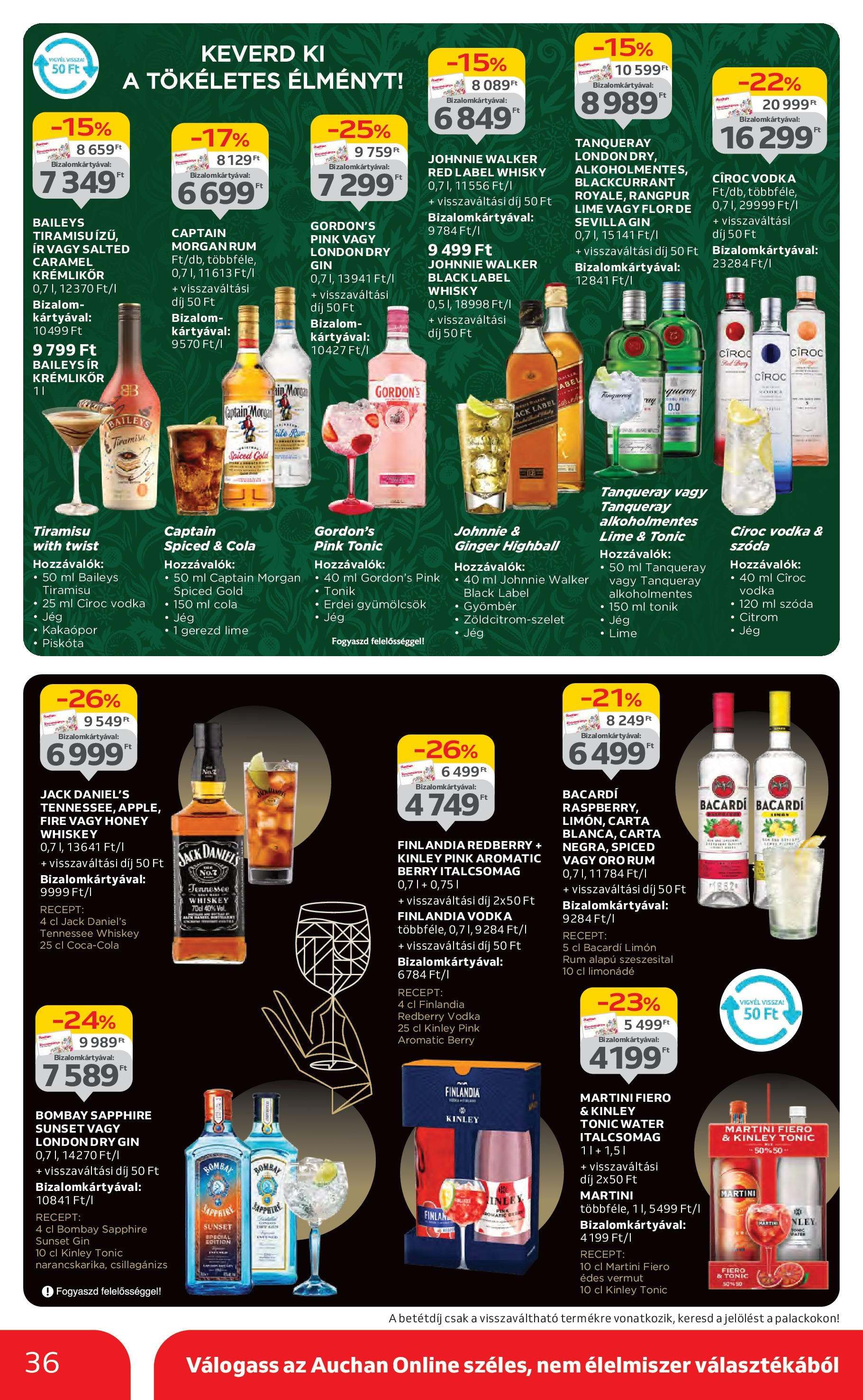 Auchan Akciós újság - 2025.07.03. -tól/töl > akció, lapozható szórólap 🛍️ | Oldal: 36 | Termékek: Whiskey, Gyömbér, Rum, Citrom