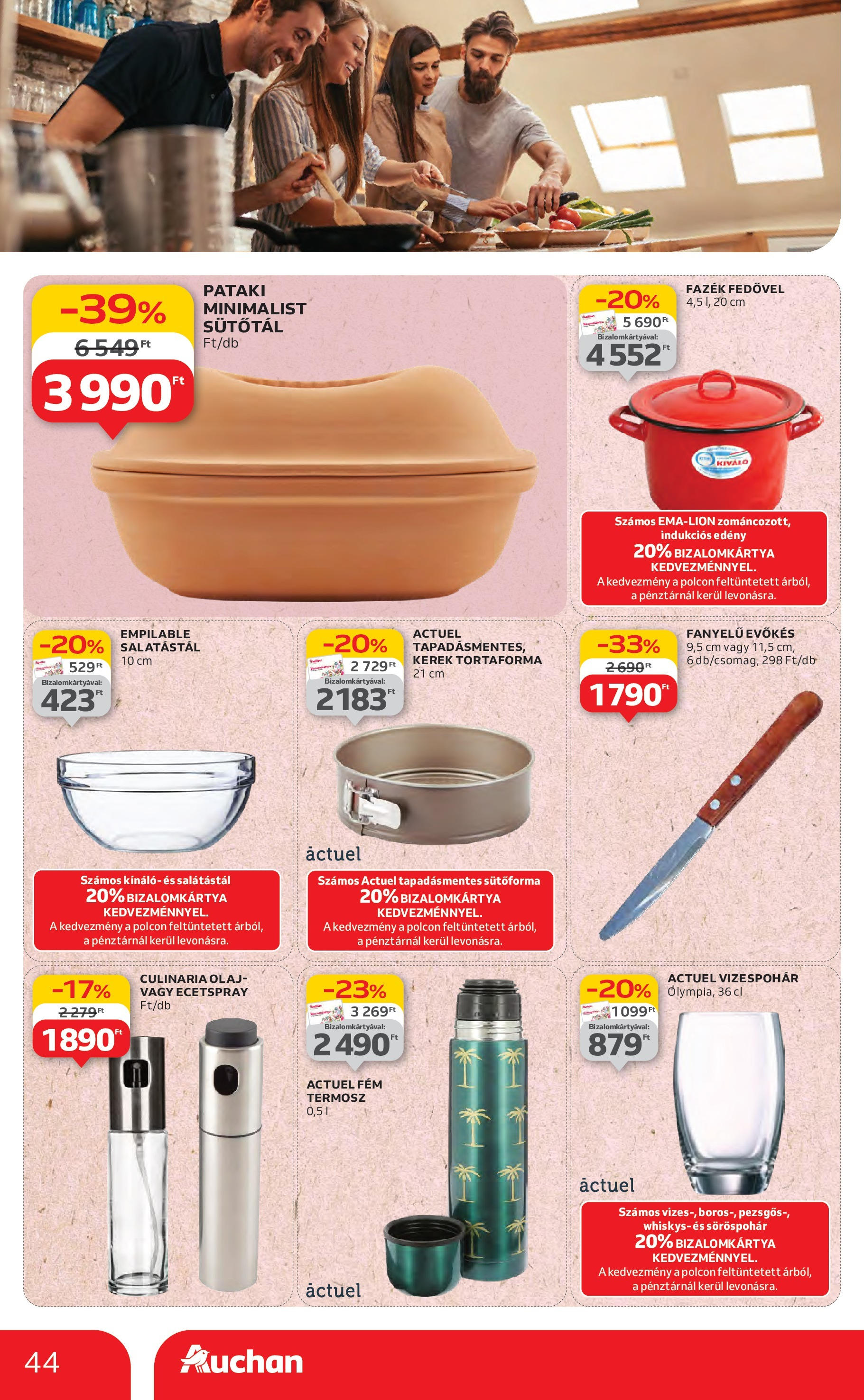 Auchan Akciós újság - 2025.07.03. -tól/töl > akció, lapozható szórólap 🛍️ | Oldal: 44 | Termékek: Sütőforma, Edény, Tortaforma, Termosz