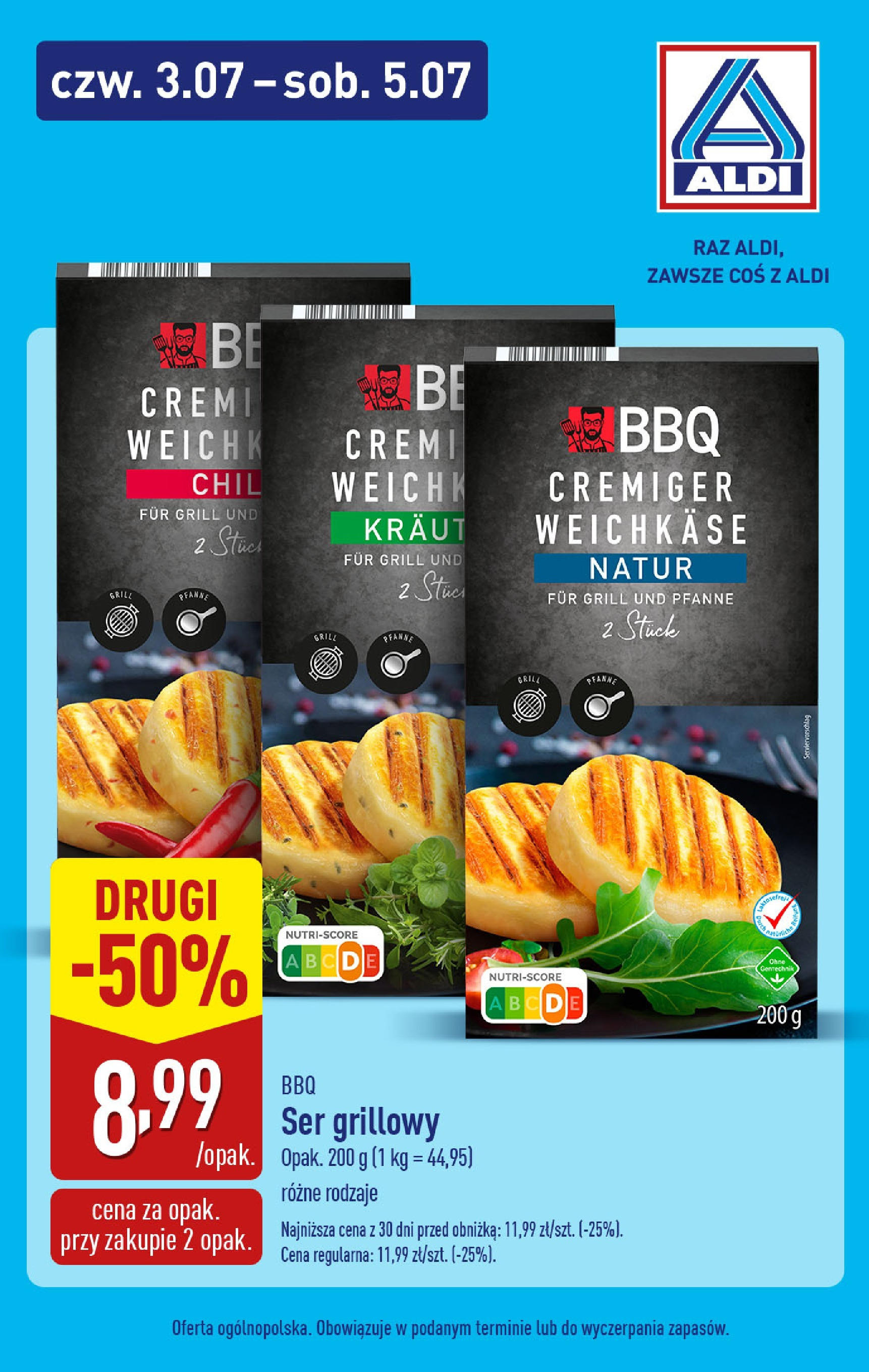 Aldi Gazetka - Promocja weekend super cen od 03.07.2025 - Ulotka PDF, promocje | Strona: 3 | Produkty: Grill, Ser