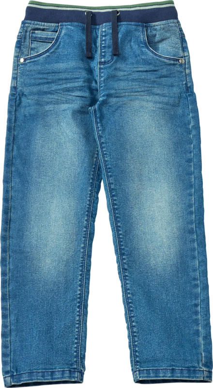 ALANA Jeans mit schmalem Schnitt & Rippbund mit Kordel, blau, Gr. 116