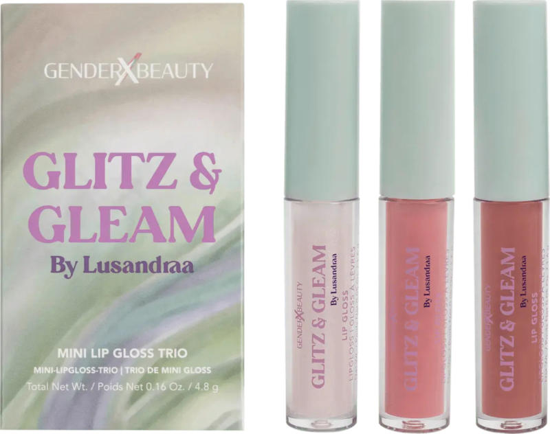 Gender X Beauty Lipgloss Set, Mini Trio Glitz & Glam by Lusandraa