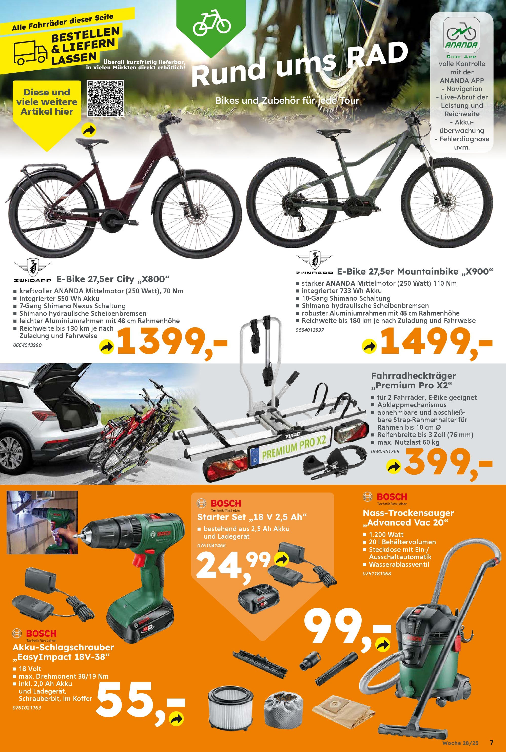 Globus Baumarkt prospekt Homburg	 (ab 06.07.2025) zum Blättern | Seite: 7 | Produkte: Bosch, Steckdose, Mountainbike, Koffer
