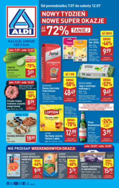 Pogląd gazetki "Aldi Gazetka Cała ważna do 12.07" ze sklepu Aldi ważnej od 06.07.2025