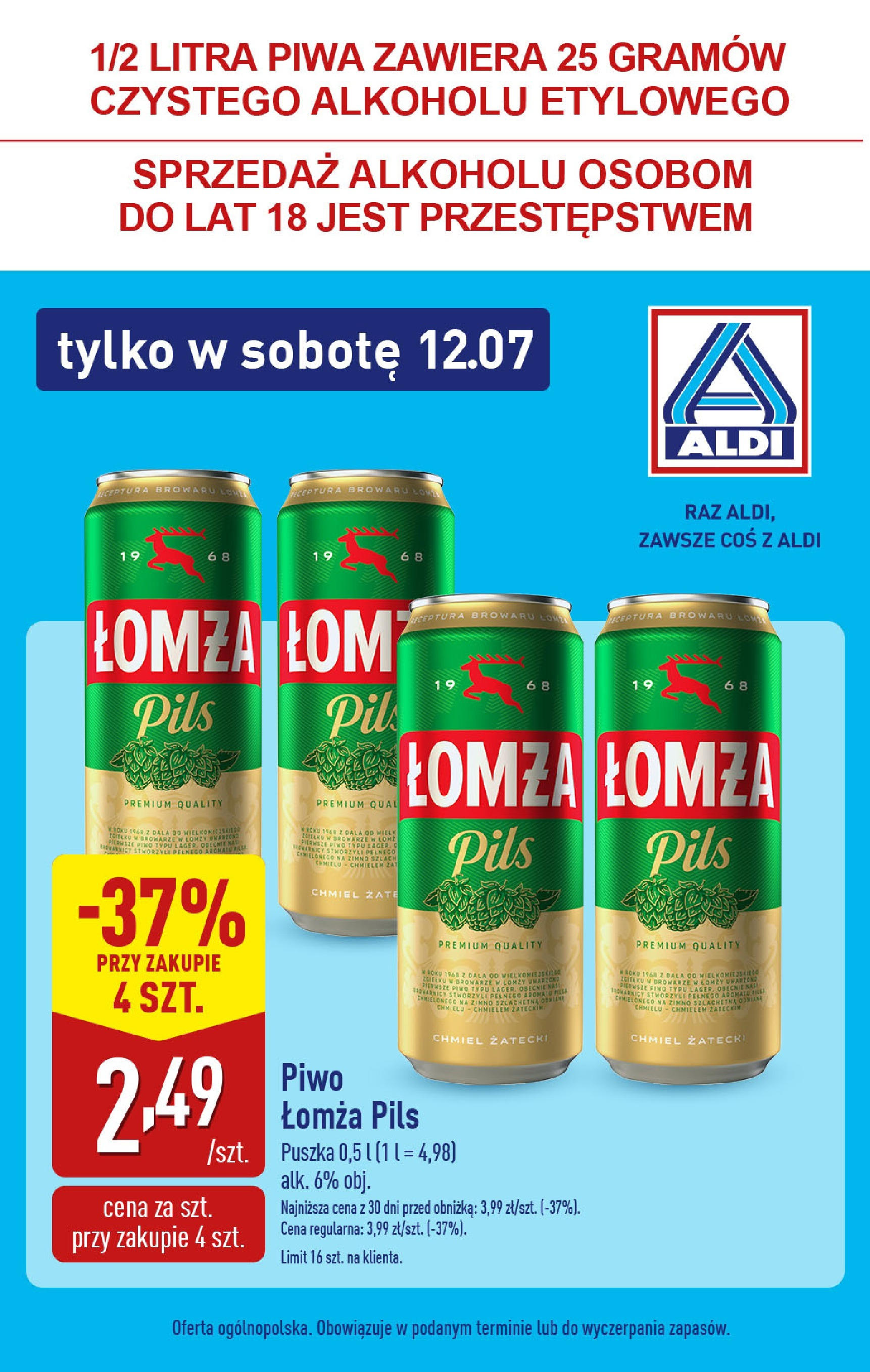 Aldi Super Sobota od 12.07.2025 - Nowa Gazetka - Numer strony 1