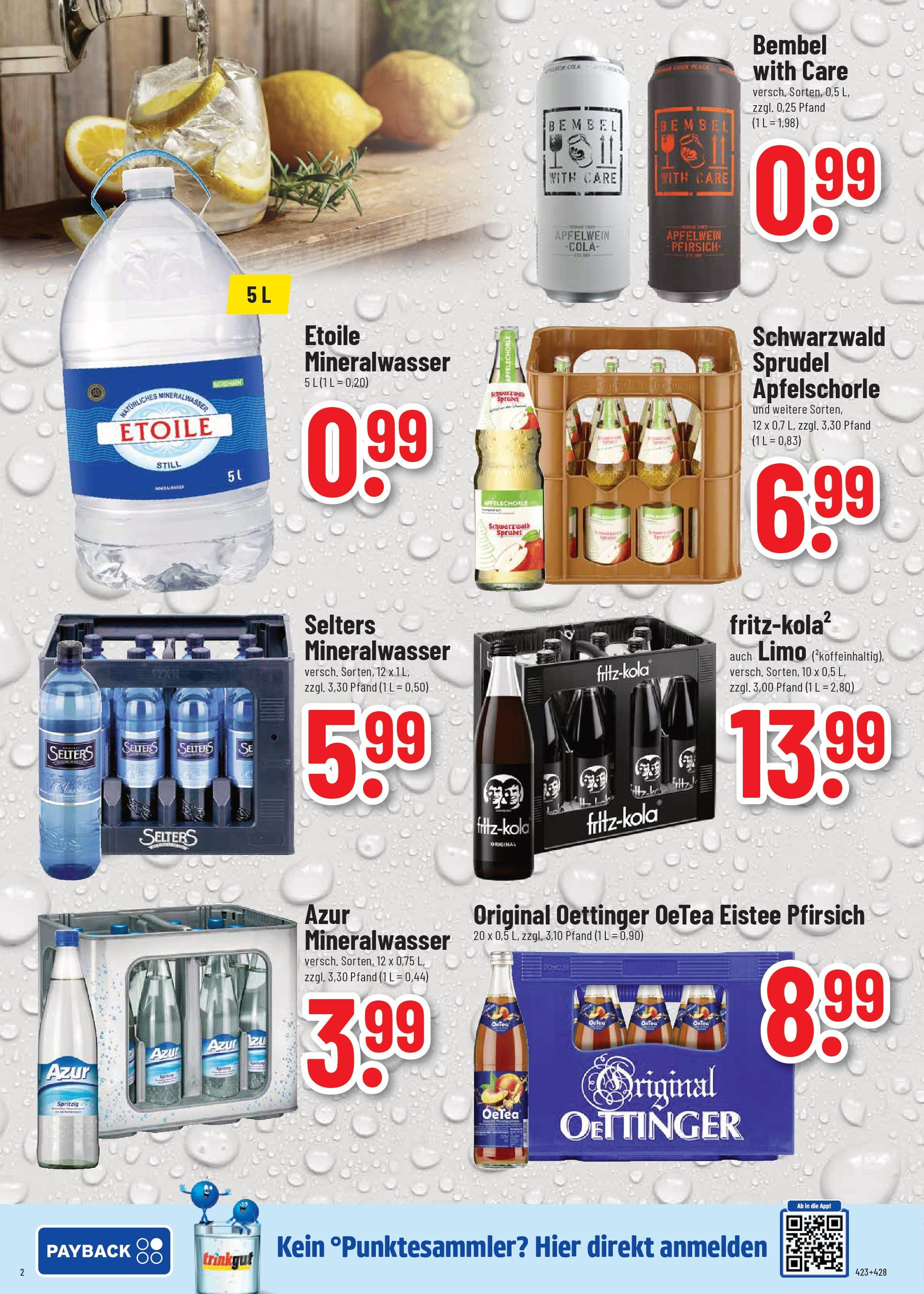 Trinkgut prospekt Idstein	 (ab 06.07.2025) » Angebote online | Seite: 2 | Produkte: Cola, Oettinger, Mineralwasser, Pfirsich