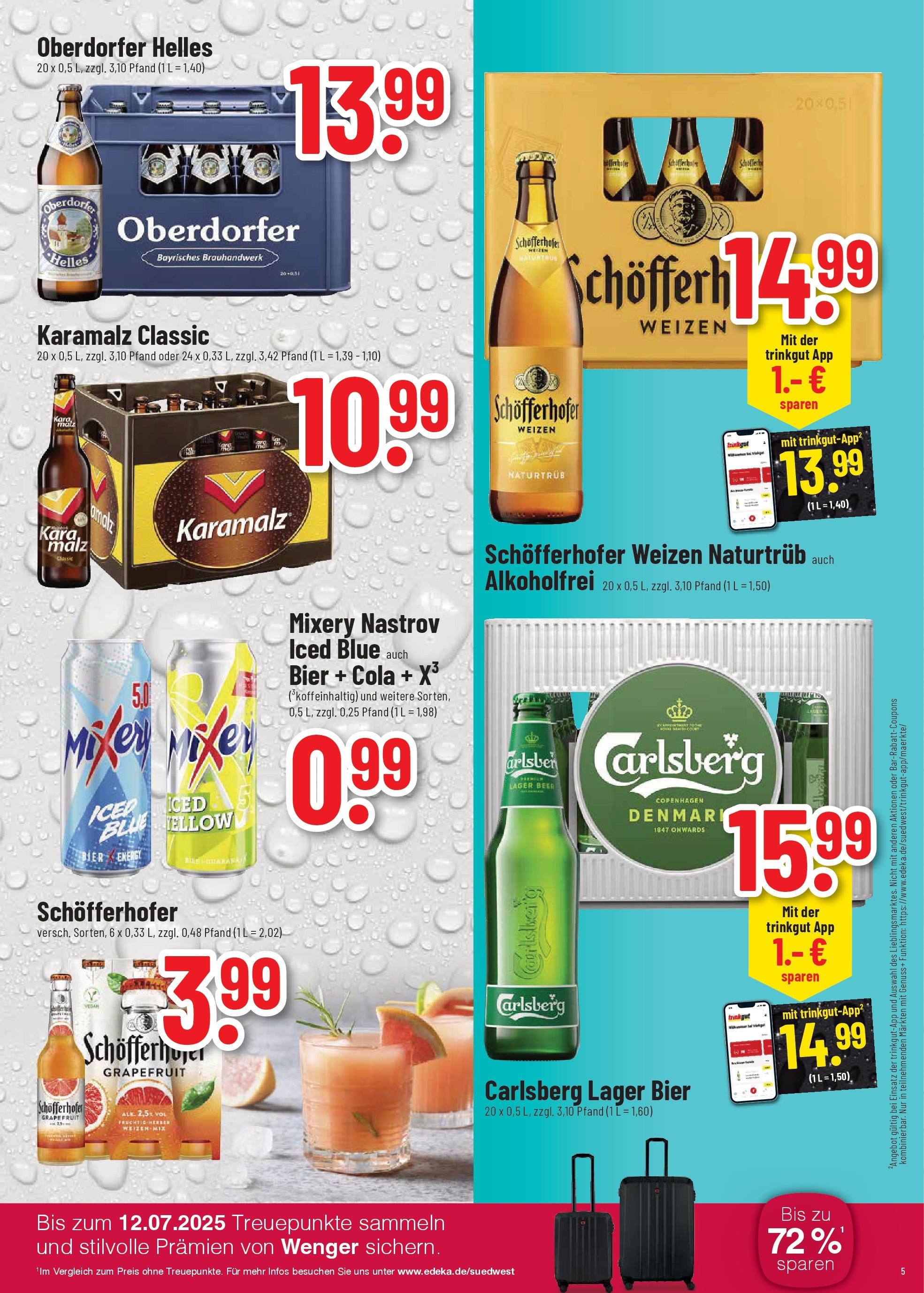 Trinkgut prospekt Dillingen	 (ab 06.07.2025) » Angebote online | Seite: 5 | Produkte: Carlsberg, Energy, Grapefruit, Mixery