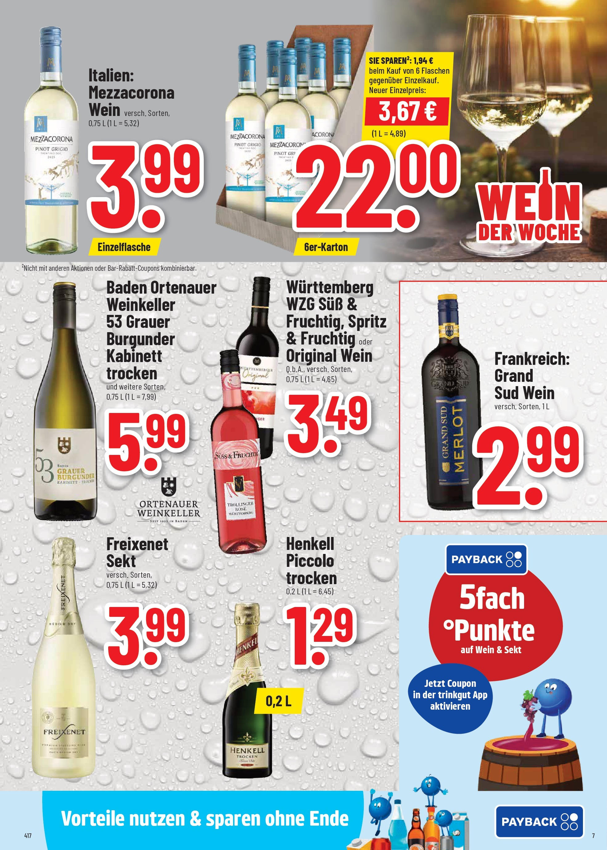 Trinkgut prospekt Weissach Im Tal	 (ab 06.07.2025) » Angebote online | Seite: 7 | Produkte: Freixenet, Merlot, Grand sud, Wein