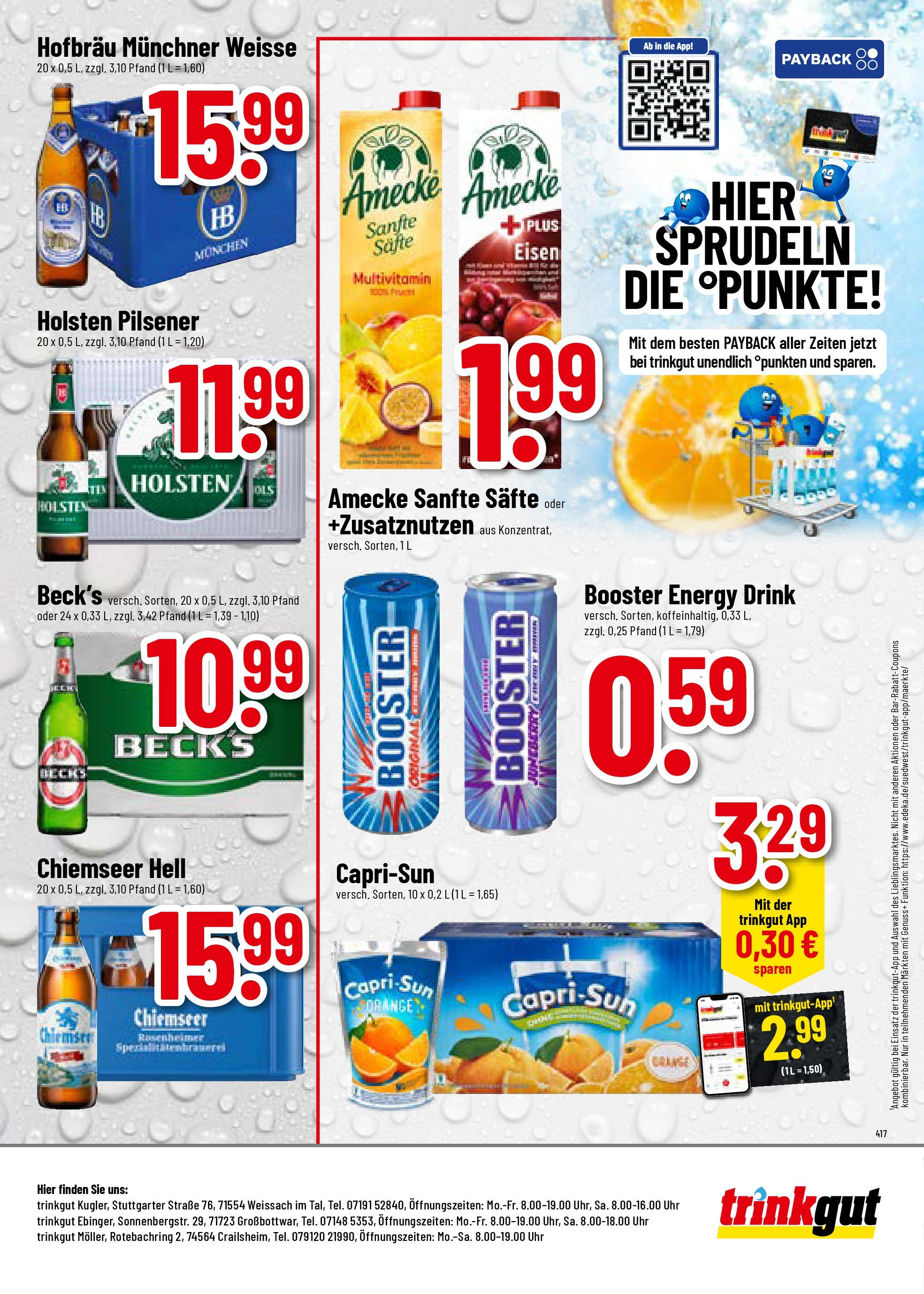 Trinkgut prospekt Weissach Im Tal	 (ab 06.07.2025) » Angebote online | Seite: 8 | Produkte: Capri sun, Decke, Holsten, Uhr