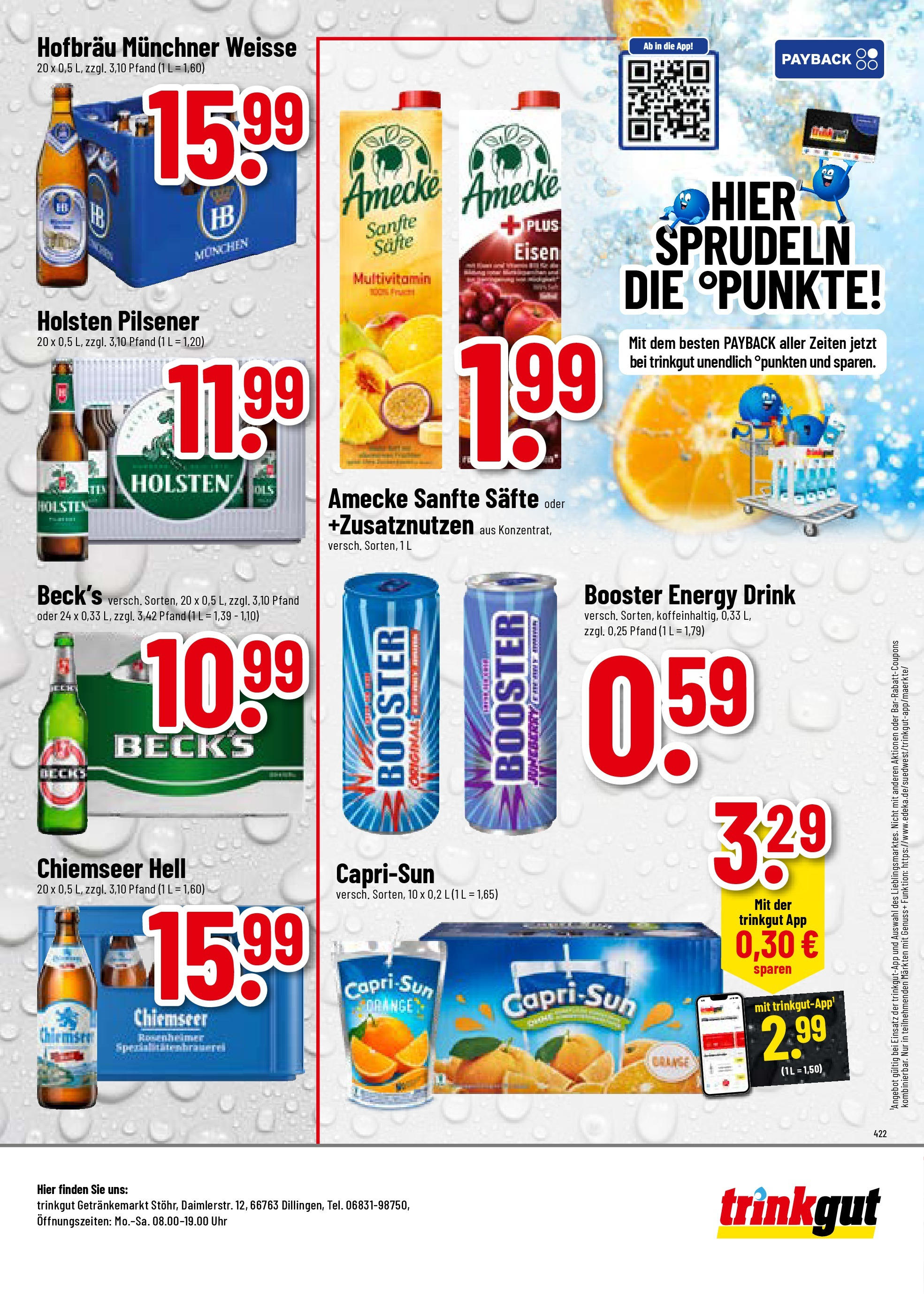 Trinkgut prospekt Dillingen	 (ab 06.07.2025) » Angebote online | Seite: 8 | Produkte: Capri sun, Energy, Holsten, Uhr