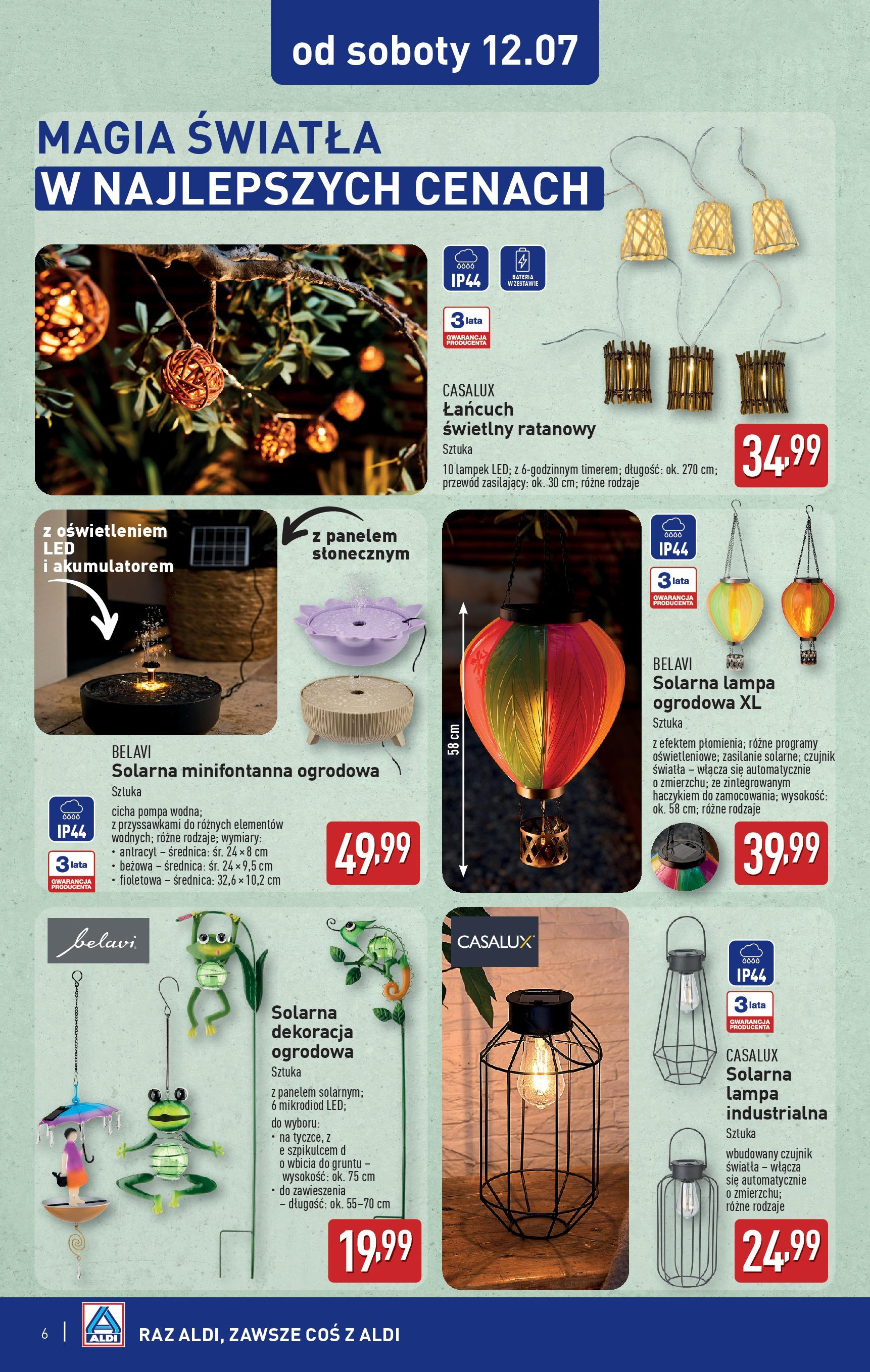 Aldi Gazetka - Promocje od soboty od 12.07.2025 - Ulotka PDF, promocje | Strona: 6 | Produkty: Lampa